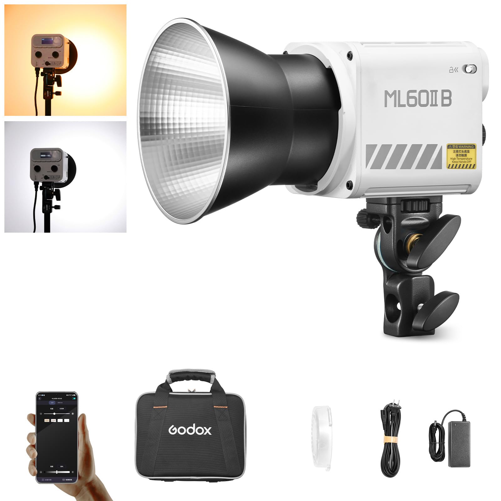 Foto 2 pulgar | Lámpara De Vídeo Led Godox Ml60iibi 70 W 2800-5600 K Cri 96+ Tlci97 - Venta Internacional.