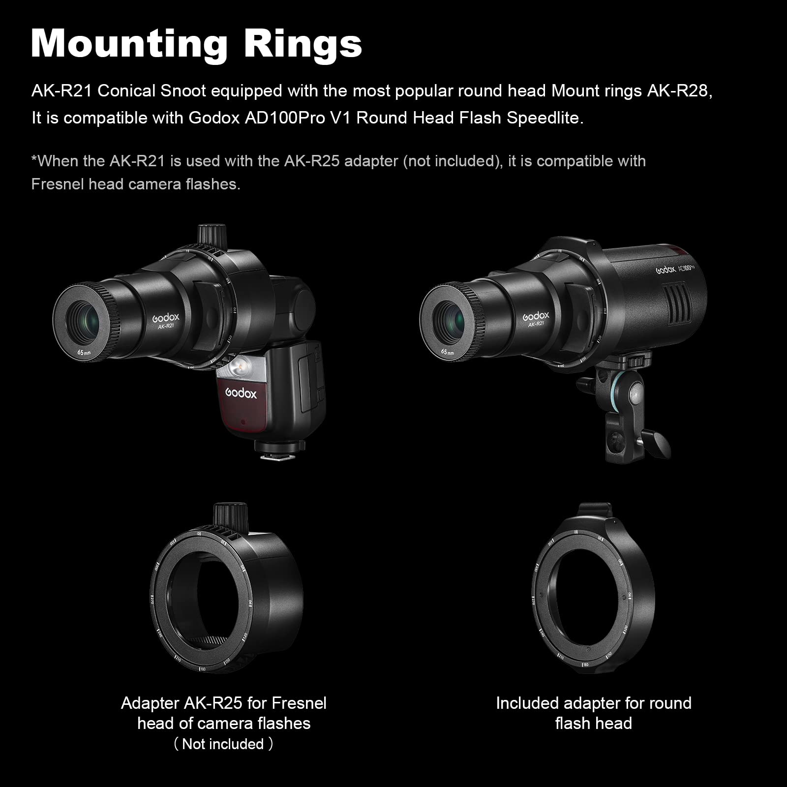 Foto 5 pulgar | Kit De Accesorios De Proyección Flash Godox Ak-r21 Para Ad100pro - Venta Internacional.