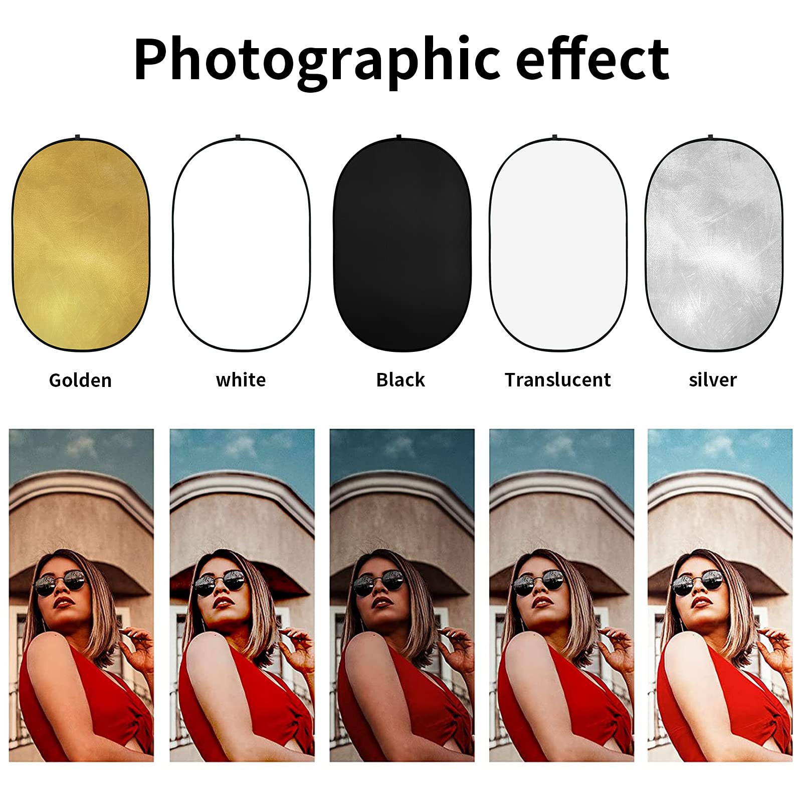 Foto 4 pulgar | Reflector De Luz Fotográfica Godox 80 X 120 Cm 5 En 1 Con Bolsa - Venta Internacional.
