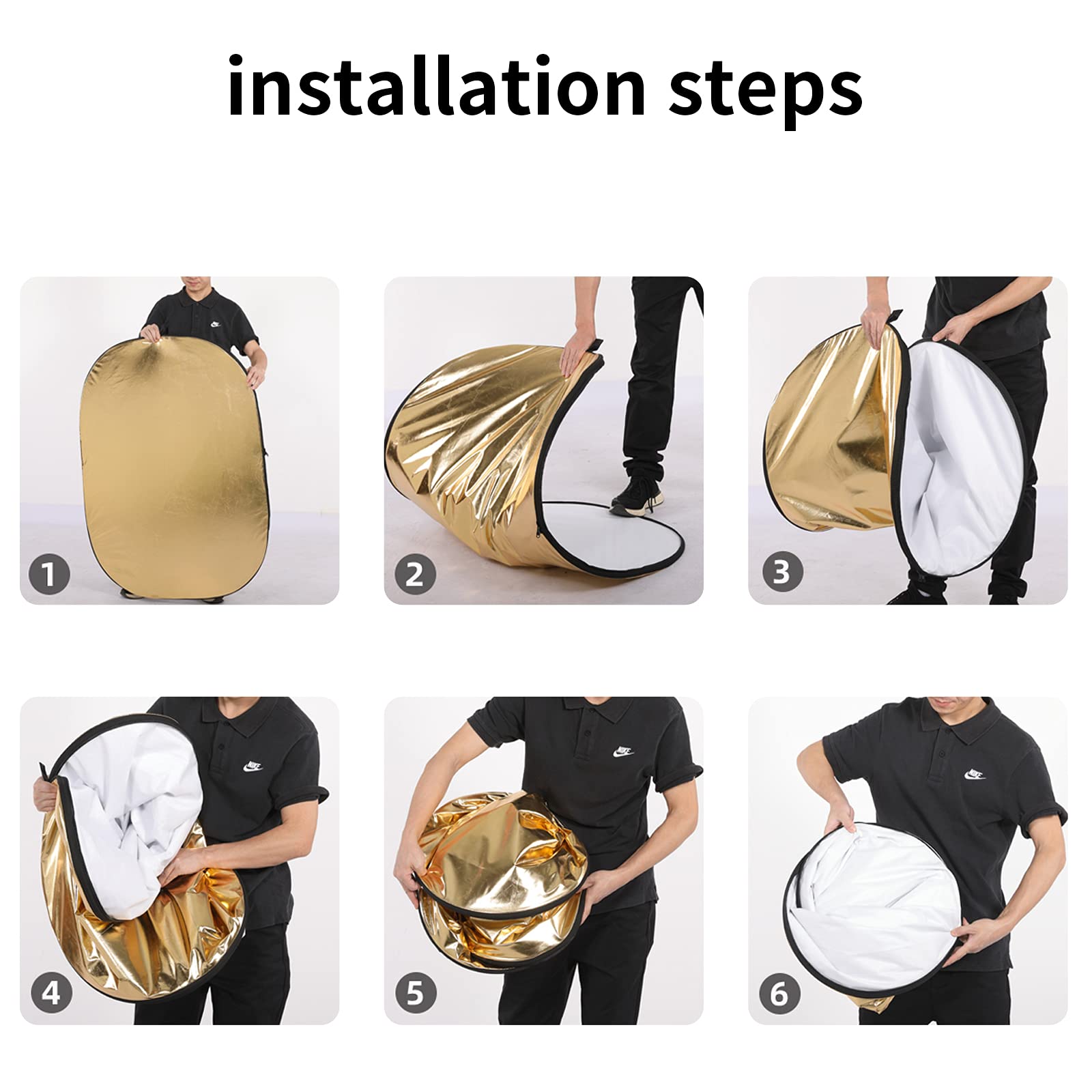 Foto 5 | Reflector De Luz Fotográfica Godox 80 X 120 Cm 5 En 1 Con Bolsa - Venta Internacional.