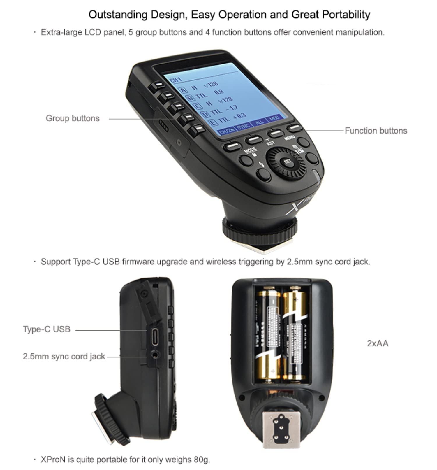 Foto 5 pulgar | Disparador De Flash Inalámbrico Godox Xpro-n Ttl Para Nikon - Venta Internacional.