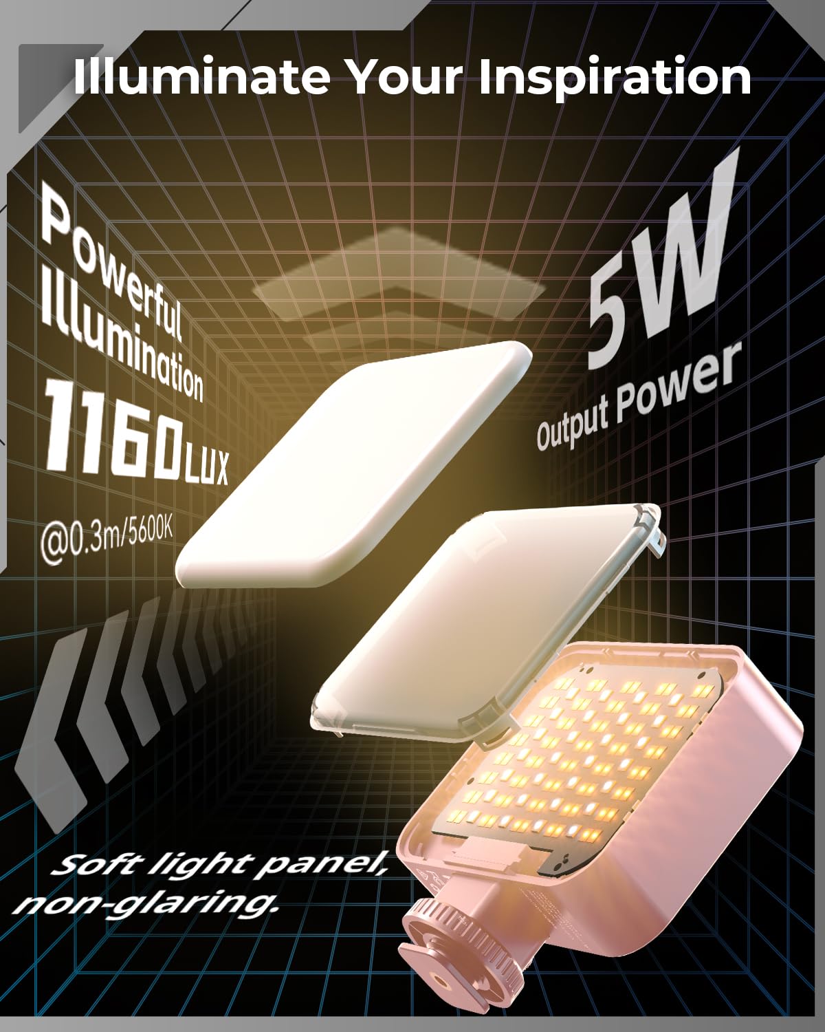 Foto 5 pulgar | Lámpara Led De Vídeo Smallrig Vibe P96 Pro Cri95+ 2500-6500 K, Color Rosa - Venta Internacional.