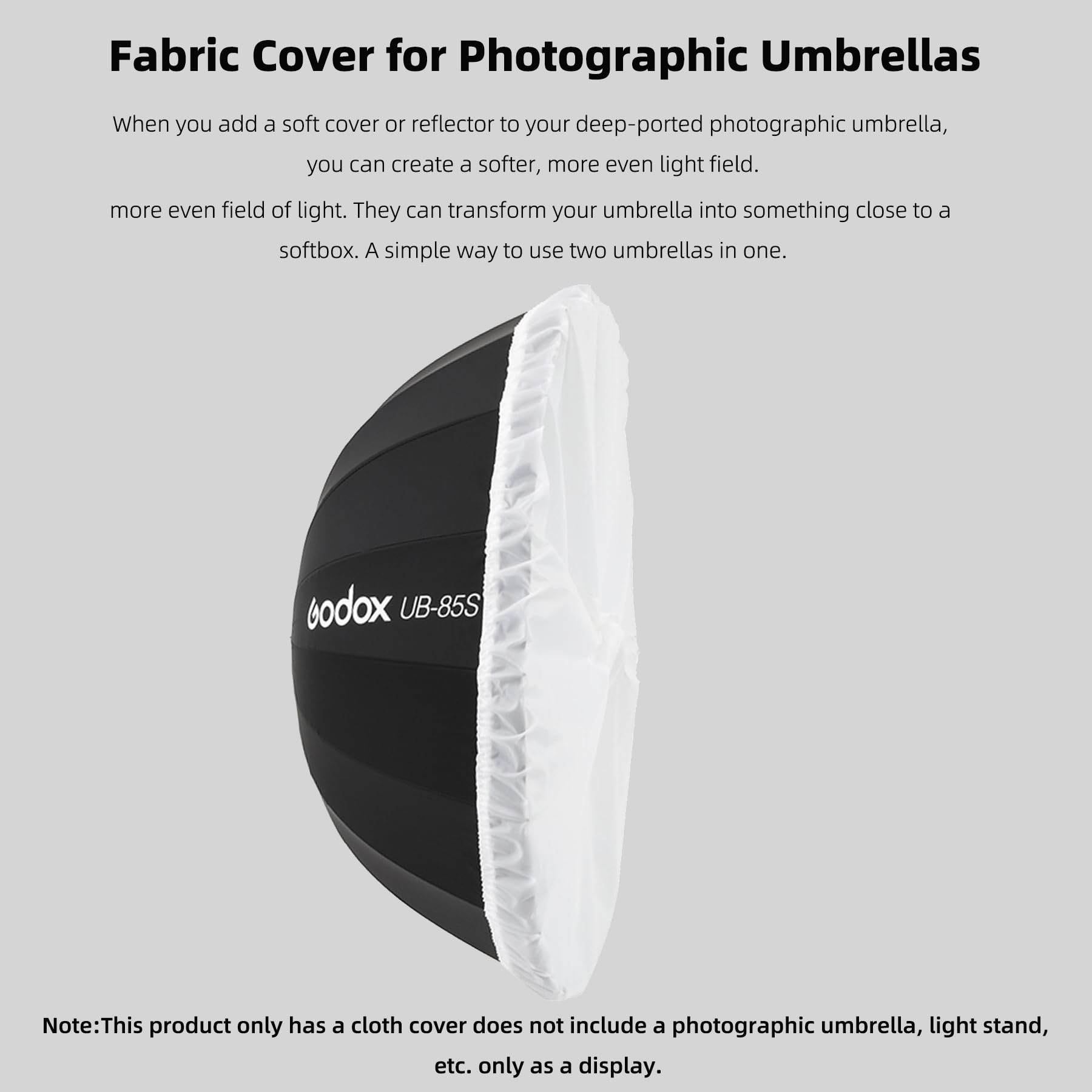 Foto 3 pulgar | Paraguas Difusor Fotográfico De Tela Suave Godox Dpu-130t 130c - Venta Internacional.