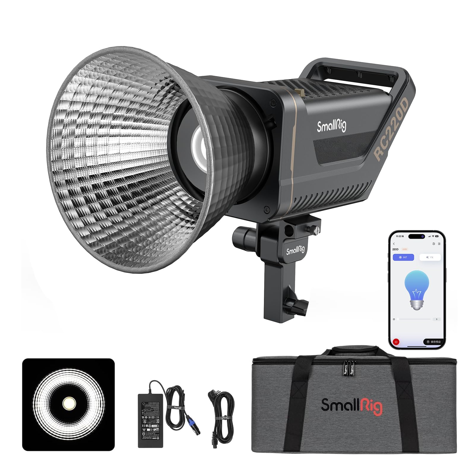 Foto 2 pulgar | Lámpara Led De Vídeo Smallrig Rc 220d 220w 98700 Lux 5600k - Venta Internacional.