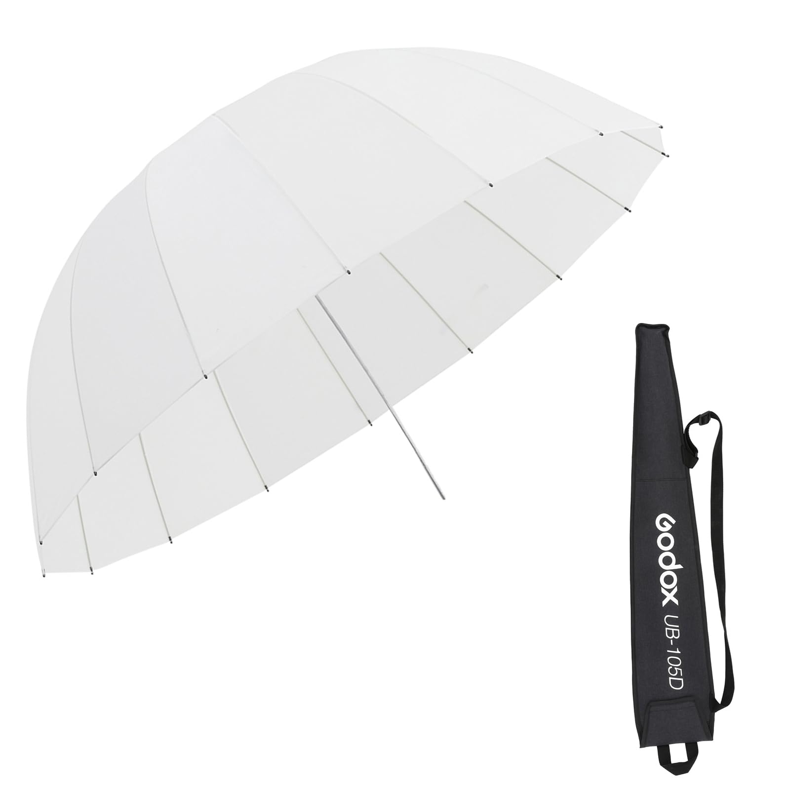 Paraguas Godox Ub-105d De 105 Cm, Parabólico, Color Blanco Oscuro, Estudio - Venta Internacional.
