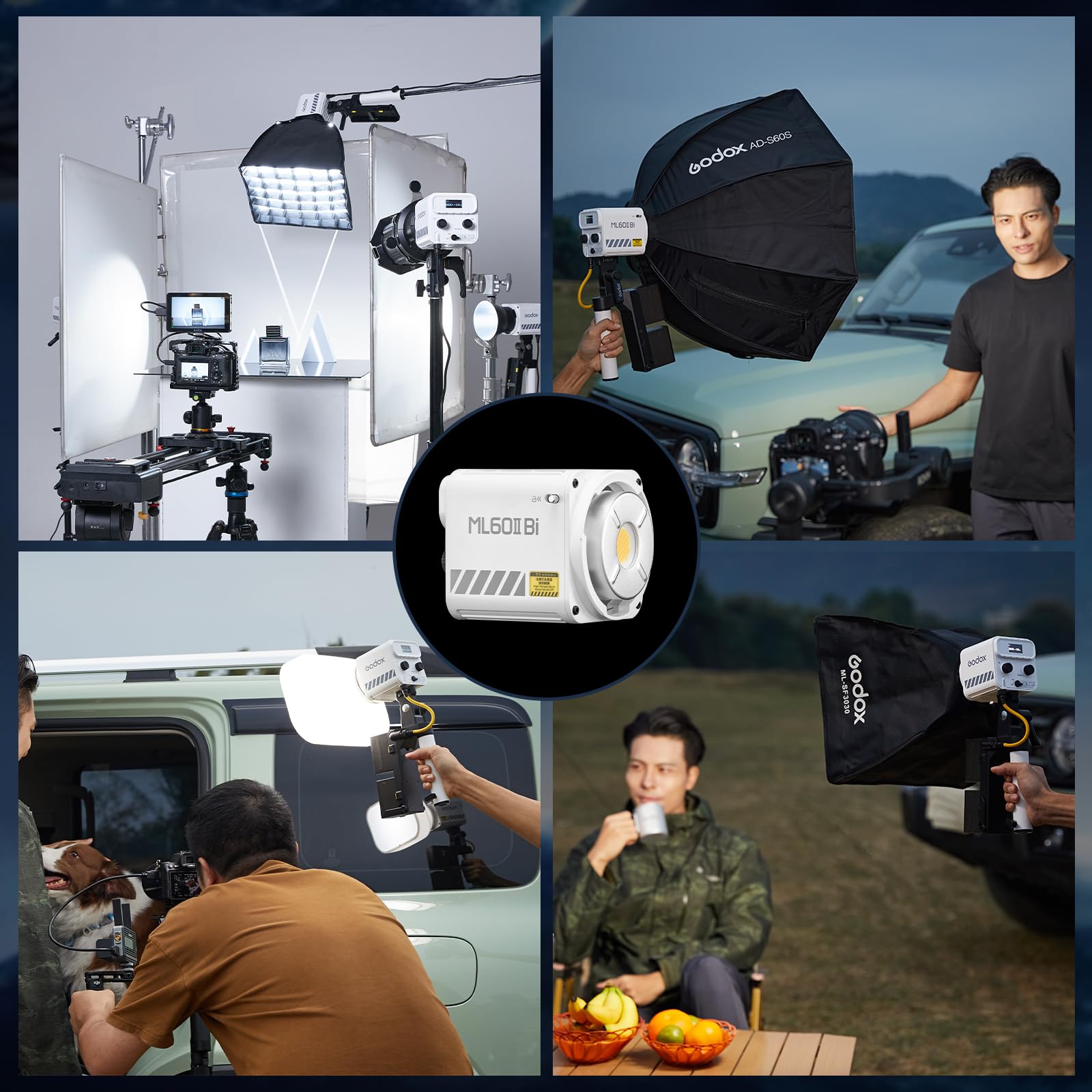 Foto 5 | Lámpara De Vídeo Led Godox Ml60iibi De 70 W, 2800-5600 K, Con 2 X Np-f970 - Venta Internacional.
