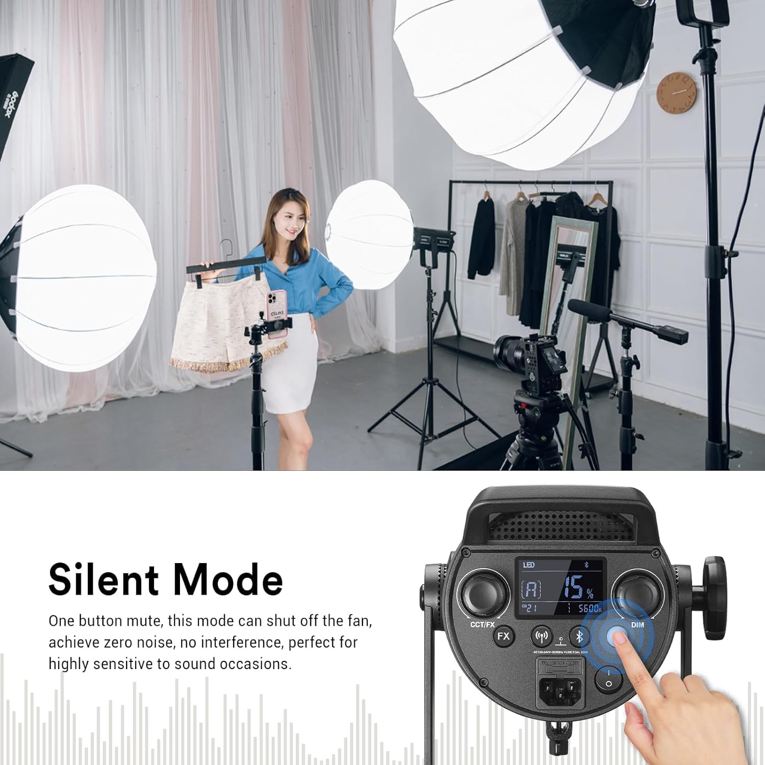 Foto 4 | Lámpara De Vídeo Led Godox Sl200iii 200 W 95600 Lux Cri 96+ Tlci 97 - Venta Internacional.