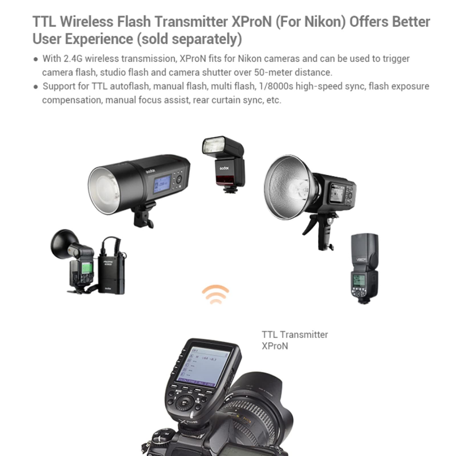 Foto 6 pulgar | Ttl Flash Godox V350n Para Nikon D500 D3100 D3200 D3300 D3400 - Venta Internacional.