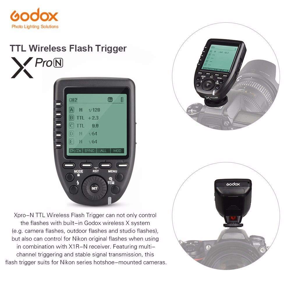 Foto 4 pulgar | Disparador De Flash De Cámara Godox Xpro-n Para Nikon Wireless De 2,4 Ghz - Venta Internacional.