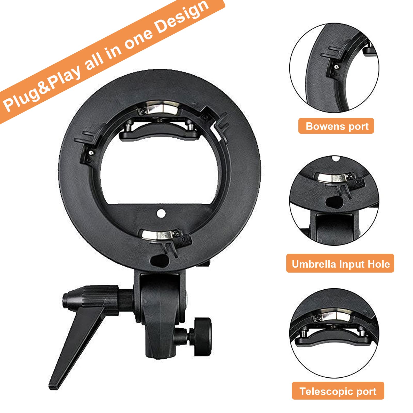 Foto 3 pulgar | Soporte Tipo Godox S Para Speedlite Flash Con Snoot - Venta Internacional.