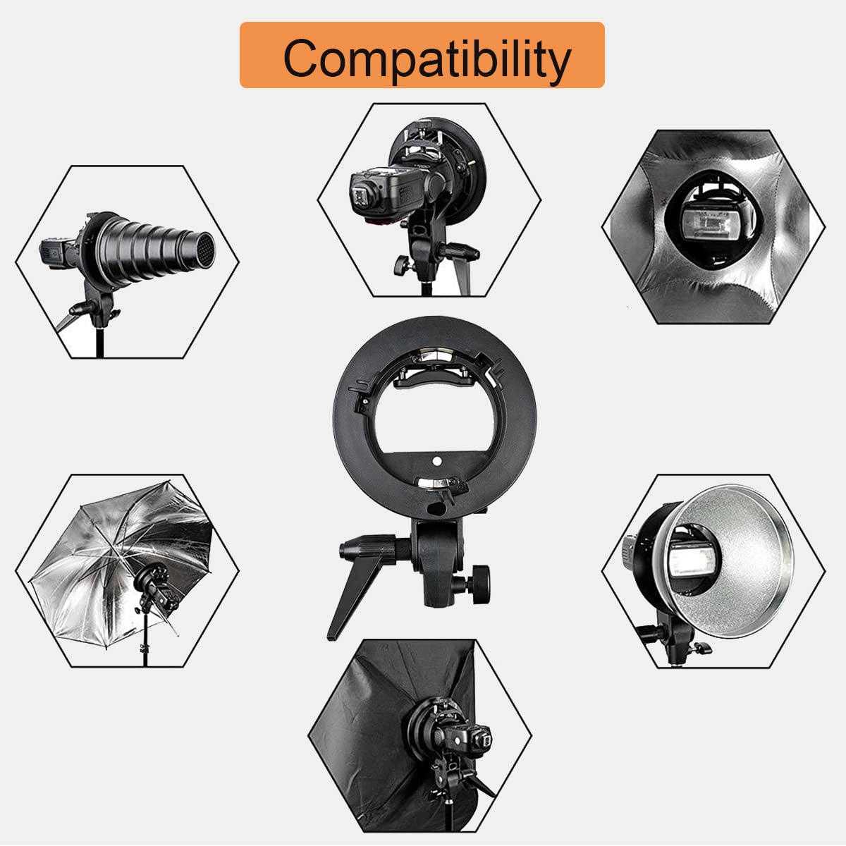 Foto 5 pulgar | Soporte Tipo Godox S Para Speedlite Flash Con Snoot - Venta Internacional.