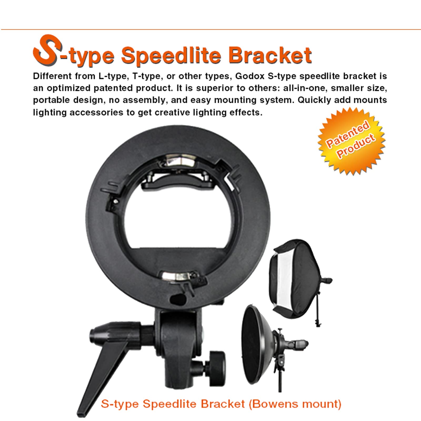 Foto 6 pulgar | Soporte Tipo Godox S Para Speedlite Flash Con Snoot - Venta Internacional.