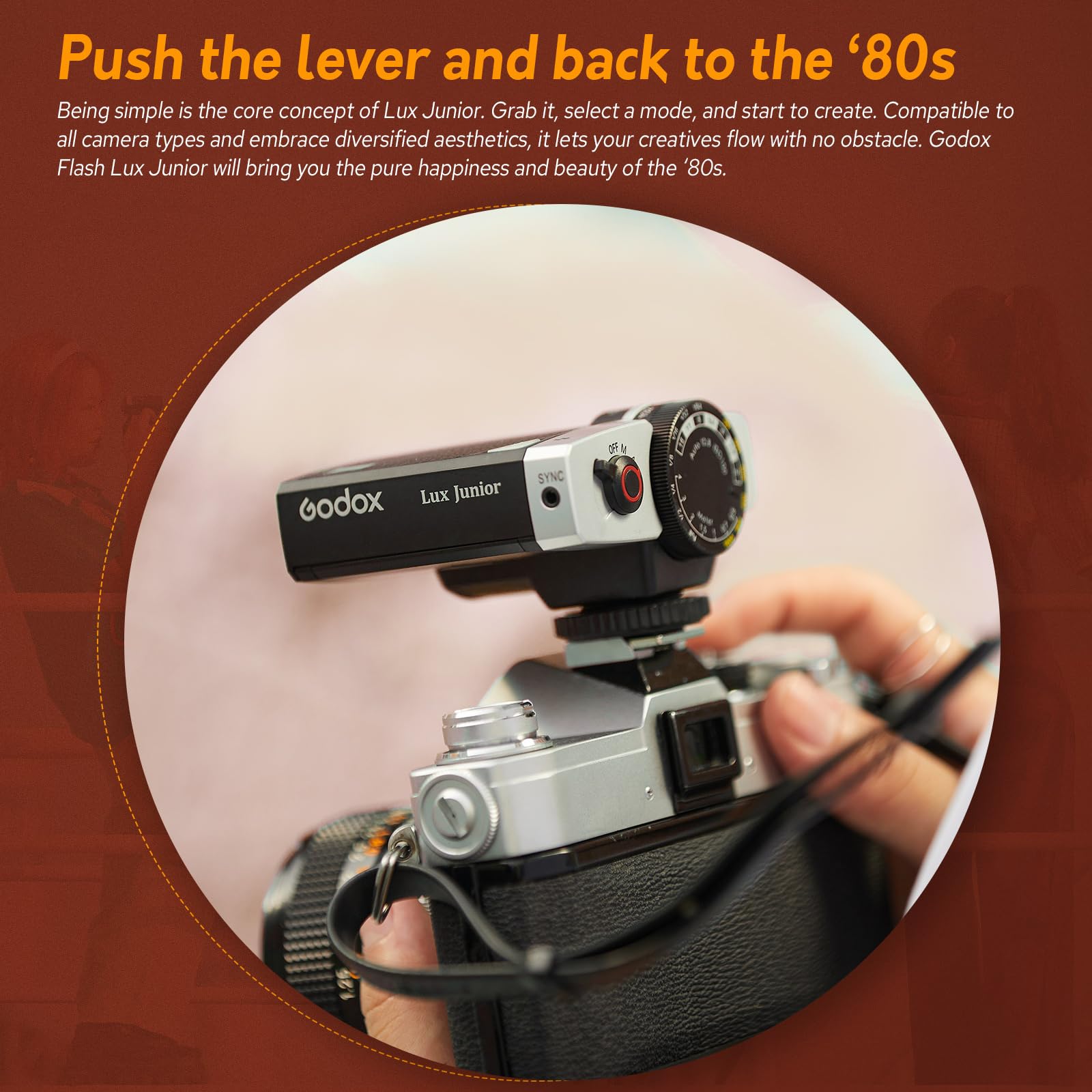 Foto 7 | Cámara Flash Godox Lux Junior Retro Gn12 6000k Para Fujifilm - Venta Internacional.