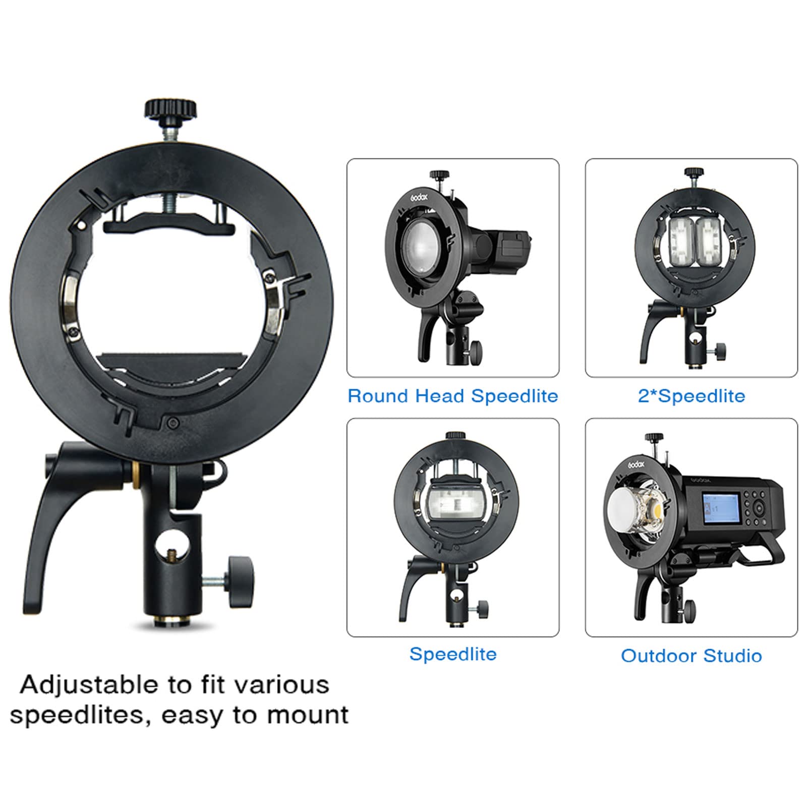 Foto 5 pulgar | Soporte Speedlite Godox S2 Para Ad200pro Ii, Ad200pro, Ad400p - Venta Internacional.