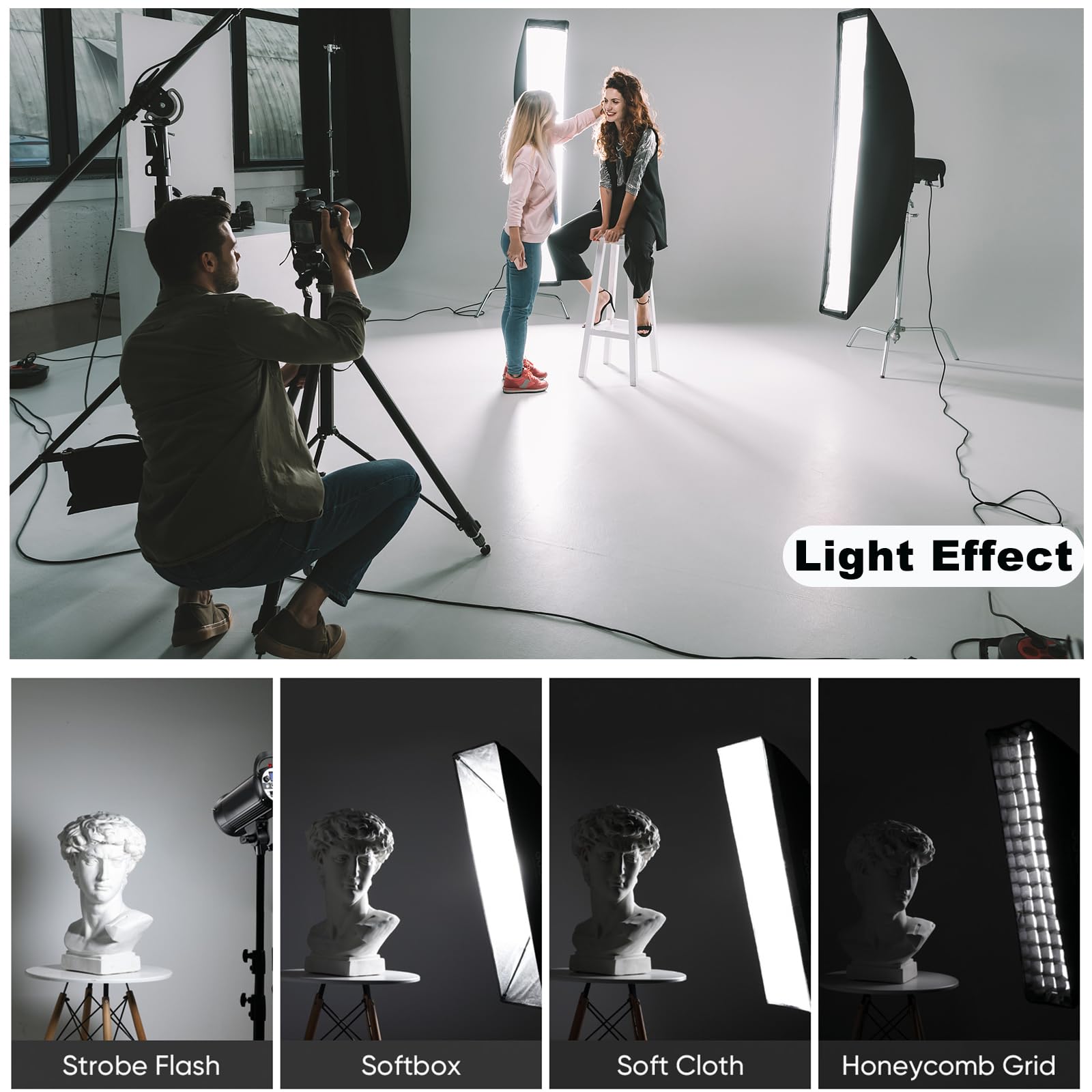 Foto 4 pulgar | Strip Softbox Godox Fw35 X 160 Cm 14 X 63 Cm Con Rejilla En Forma De Panal - Venta Internacional.