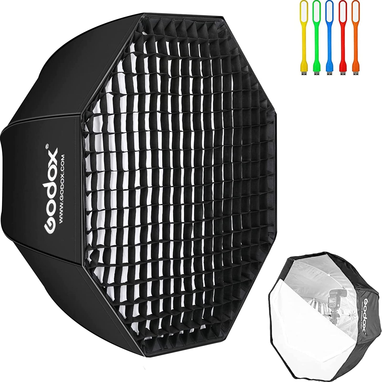 Foto 2 pulgar | Reflector Softbox Godox Octagonal De 80 Cm Con Rejilla En Forma De Panal - Venta Internacional.