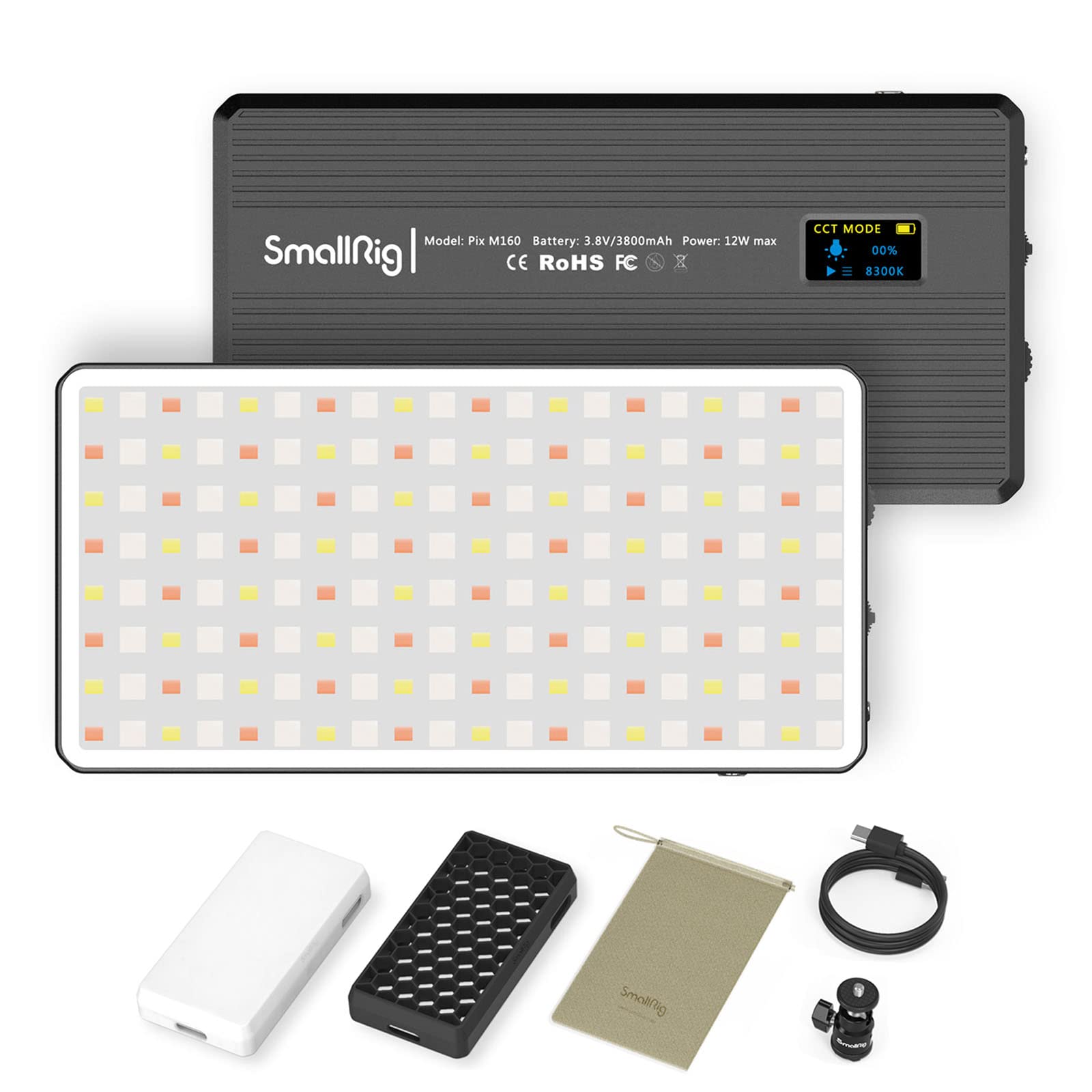 Foto 1 | Lámpara De Vídeo Smallrig Pix M160 Rgbww Led De 12 W Con Batería - Venta Internacional.