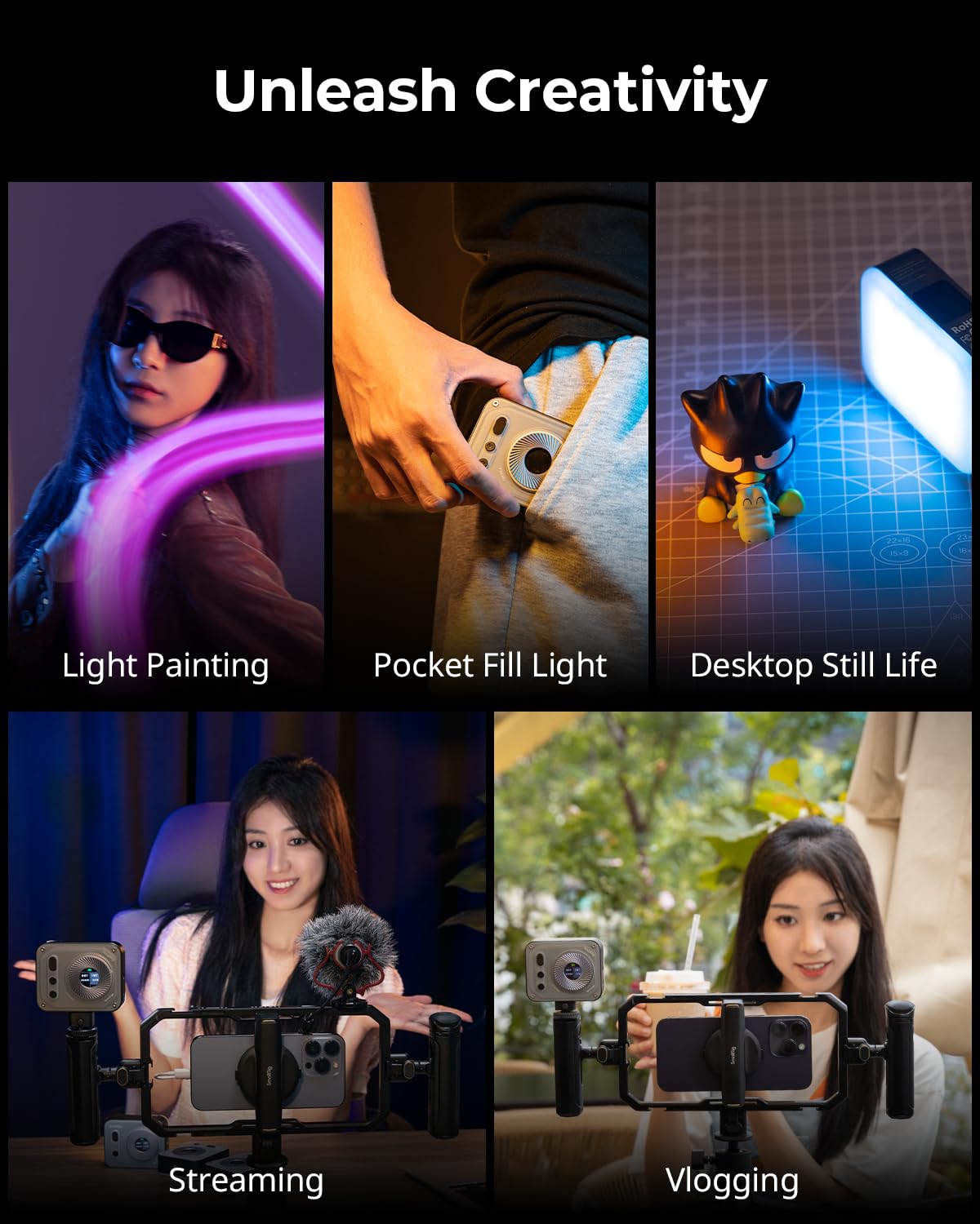 Foto 7 pulgar | Lámpara Led De Vídeo Smallrig Vibe P108 Pro Rgb 5 W Cri95+ 2500-65 - Venta Internacional.