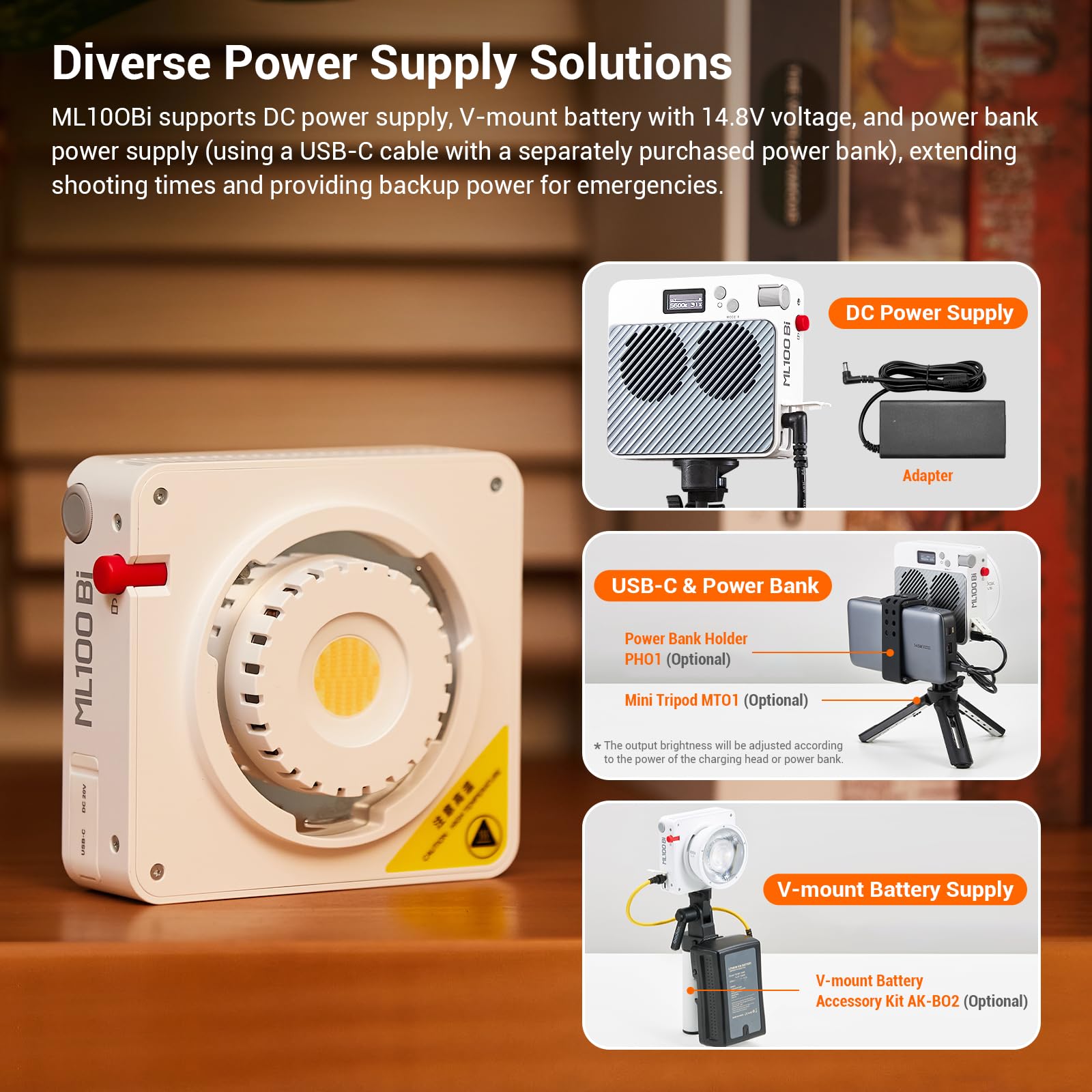 Foto 5 | Lámpara De Vídeo Led Godox Ml100bi 100w Portátil Cri 97+ - Venta Internacional.