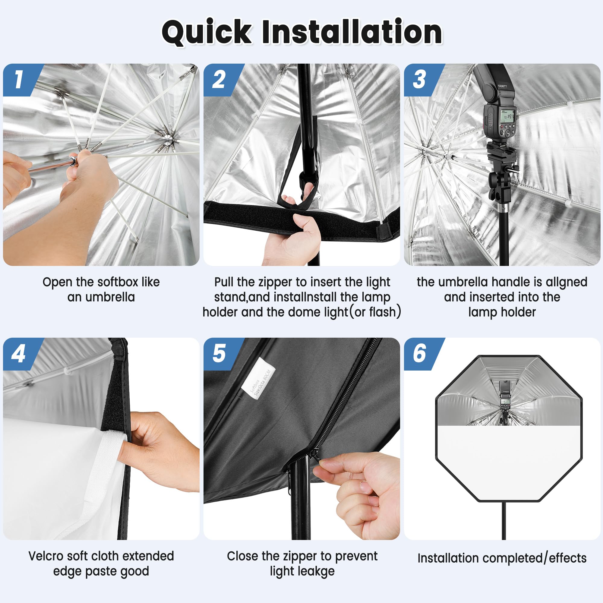 Foto 4 | Softbox Godox Portátil Octágono De 95 Cm Con Bolsa De Transporte - Venta Internacional.