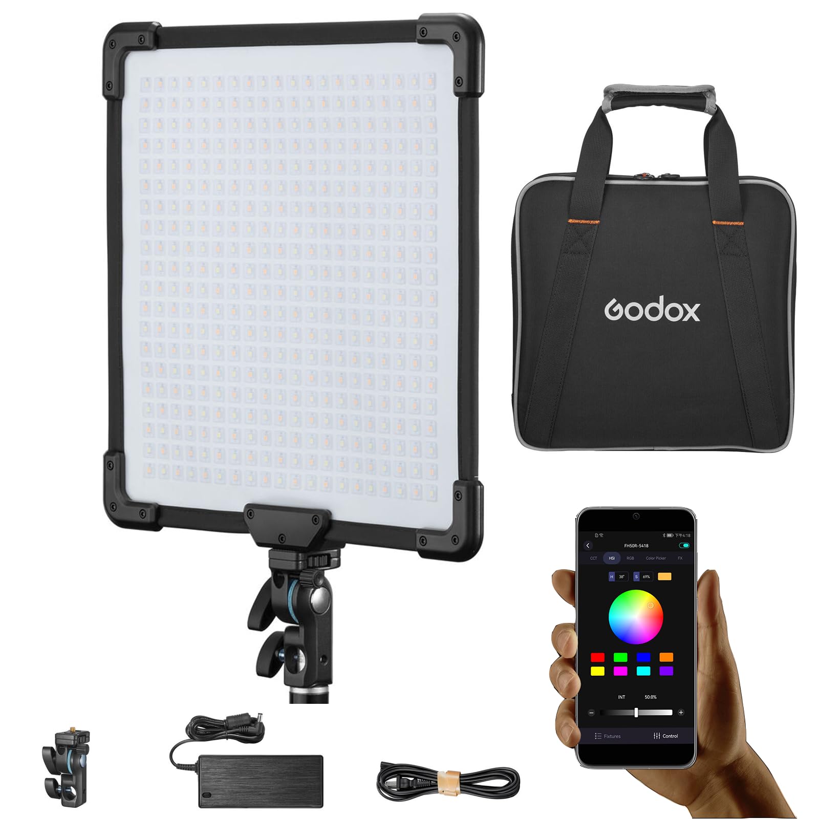 Foto 2 pulgar | Panel Led De Luz Suave Godox Fh50r Ultrafino 2500-10000k - Venta Internacional.