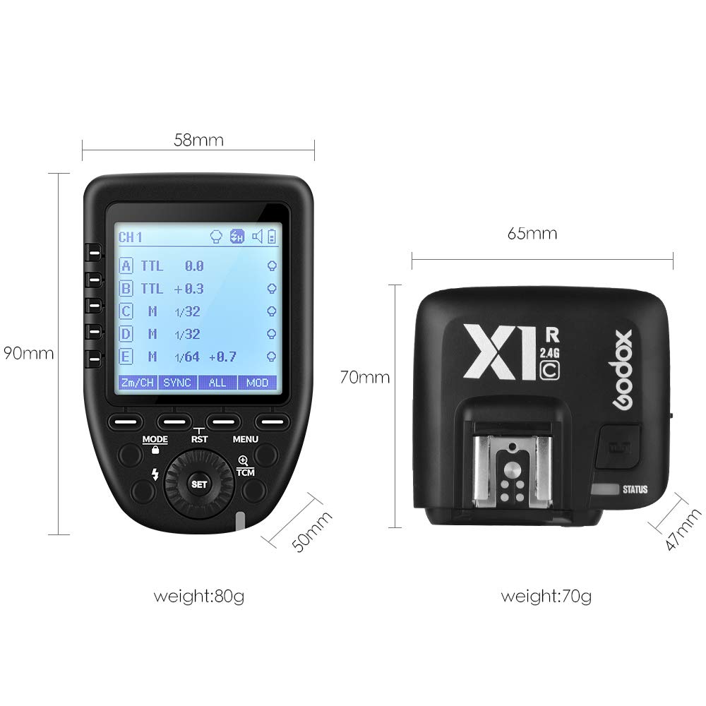 Foto 3 pulgar | Transmisor Y Receptor Flash Trigger Godox Xpro-c Para Canon - Venta Internacional.