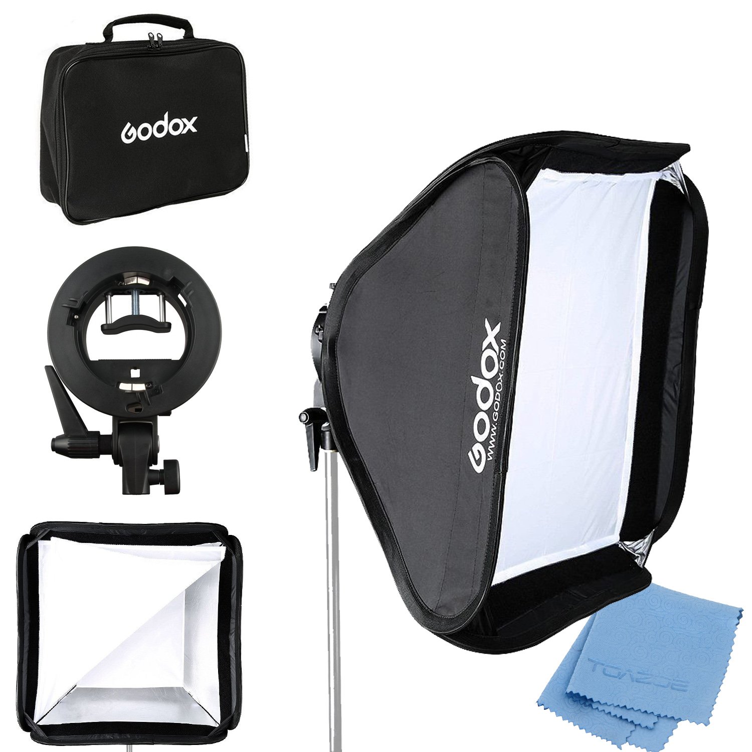 Foto 2 pulgar | Softbox Godox De 60 X 60 Cm Plegable Con Soporte Speedlite - Venta Internacional.