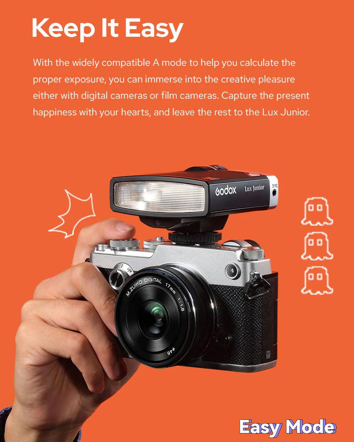 Foto 6 | Cámara Flash Godox Lux Junior Retro Gn12 6000k±200k Para Cano - Venta Internacional.