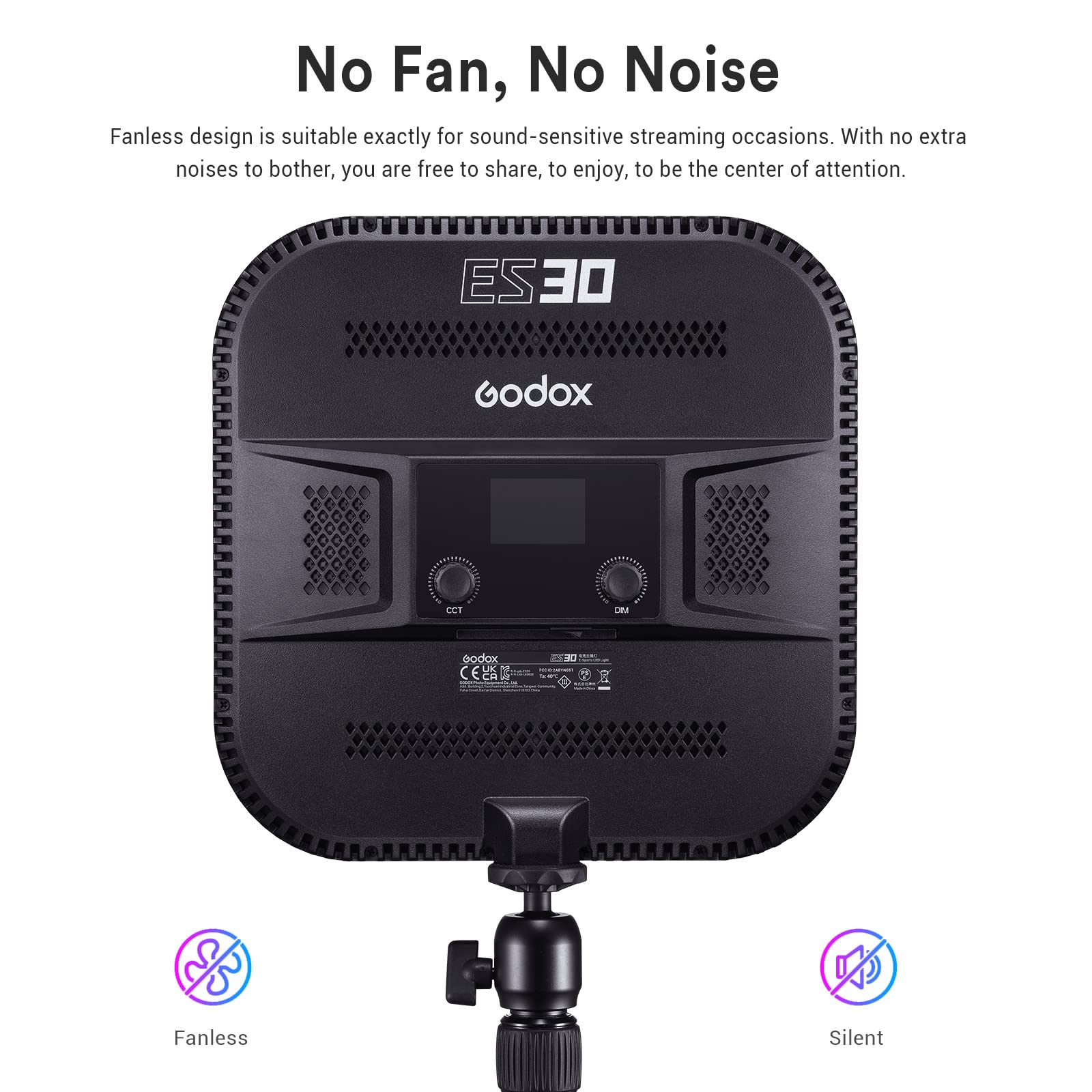 Foto 6 pulgar | Key Light Godox Es30 2250 Lúmenes Con Soporte Extensible - Venta Internacional.