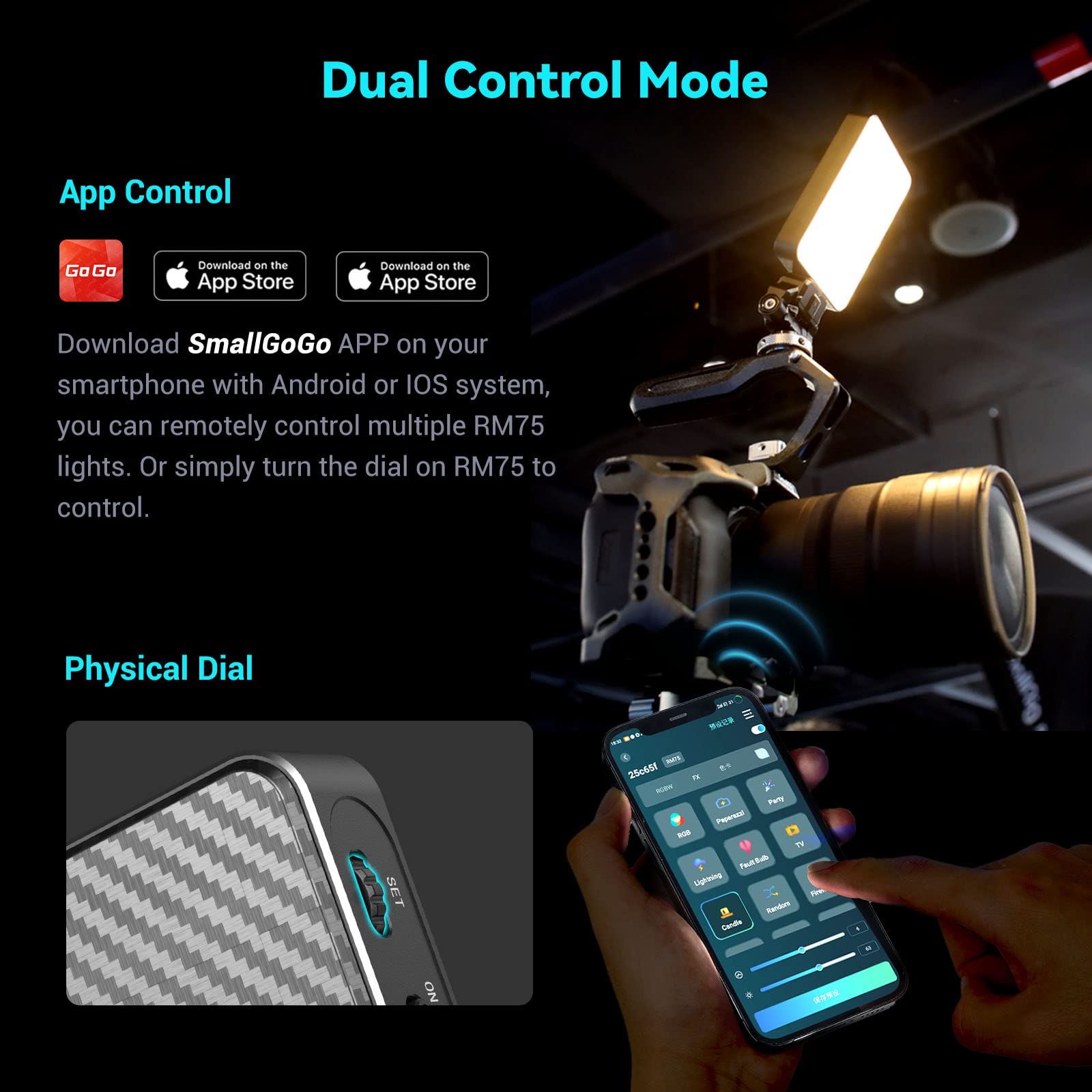 Foto 6 | Luz De Vídeo Led Smallrig Rm75 Rgbww A Todo Color Con Batería - Venta Internacional.