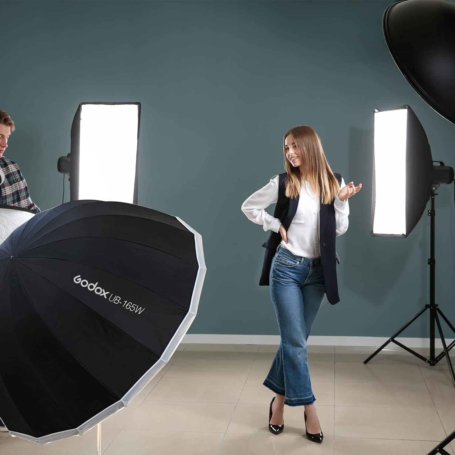 Foto 8 pulgar | Paraguas Parabólico Godox Ub-165w 165 Cm Con Difusor Suave - Venta Internacional.
