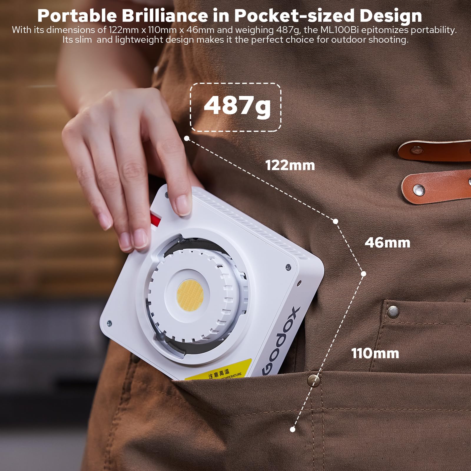 Foto 3 pulgar | Lámpara De Vídeo Led Godox Ml100bi Bicolor 120w 34300lux @1m - Venta Internacional.