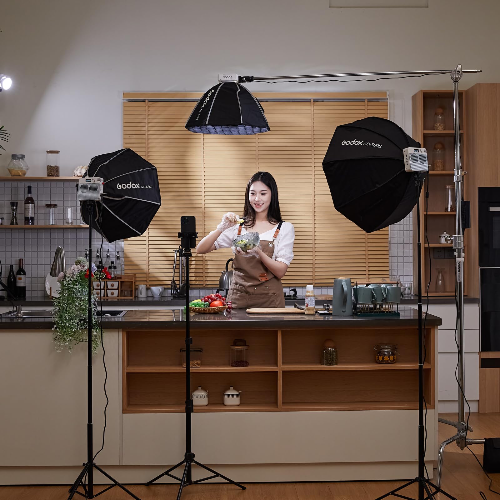Foto 6 pulgar | Lámpara De Vídeo Led Godox Ml100bi Bicolor 120w 34300lux @1m - Venta Internacional.