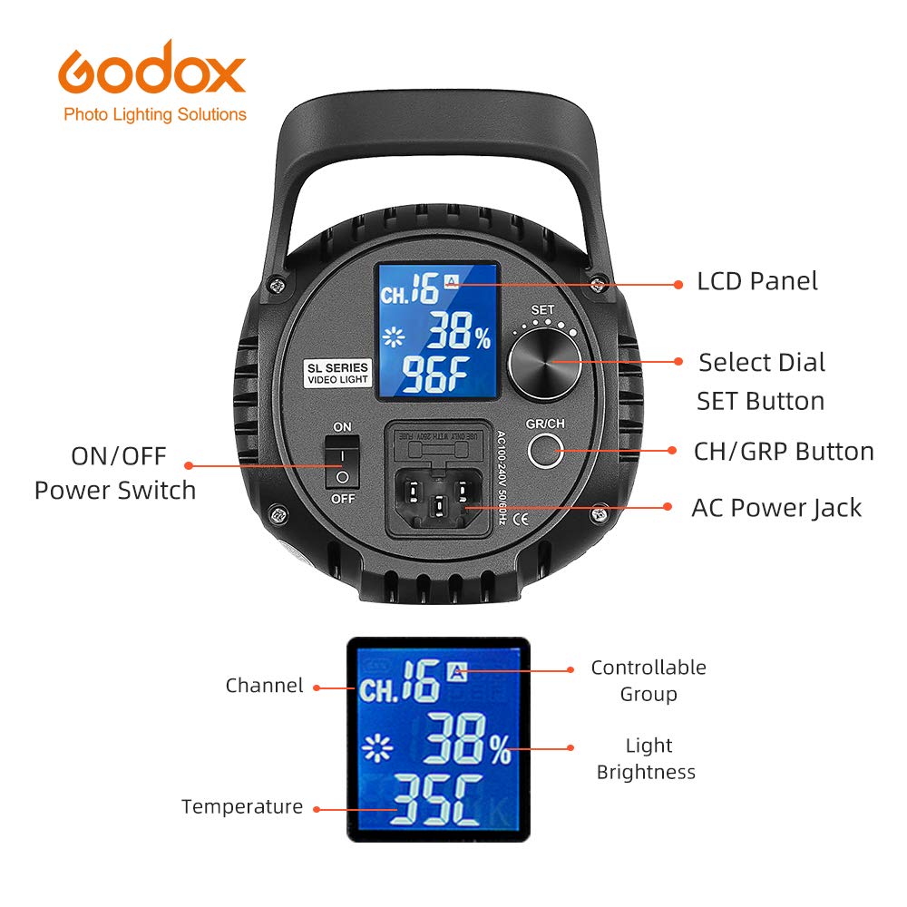 Foto 6 pulgar | Lámpara De Vídeo Led Godox Sl-60w Cri 95+ 5600k Con Mando A Distancia - Venta Internacional.