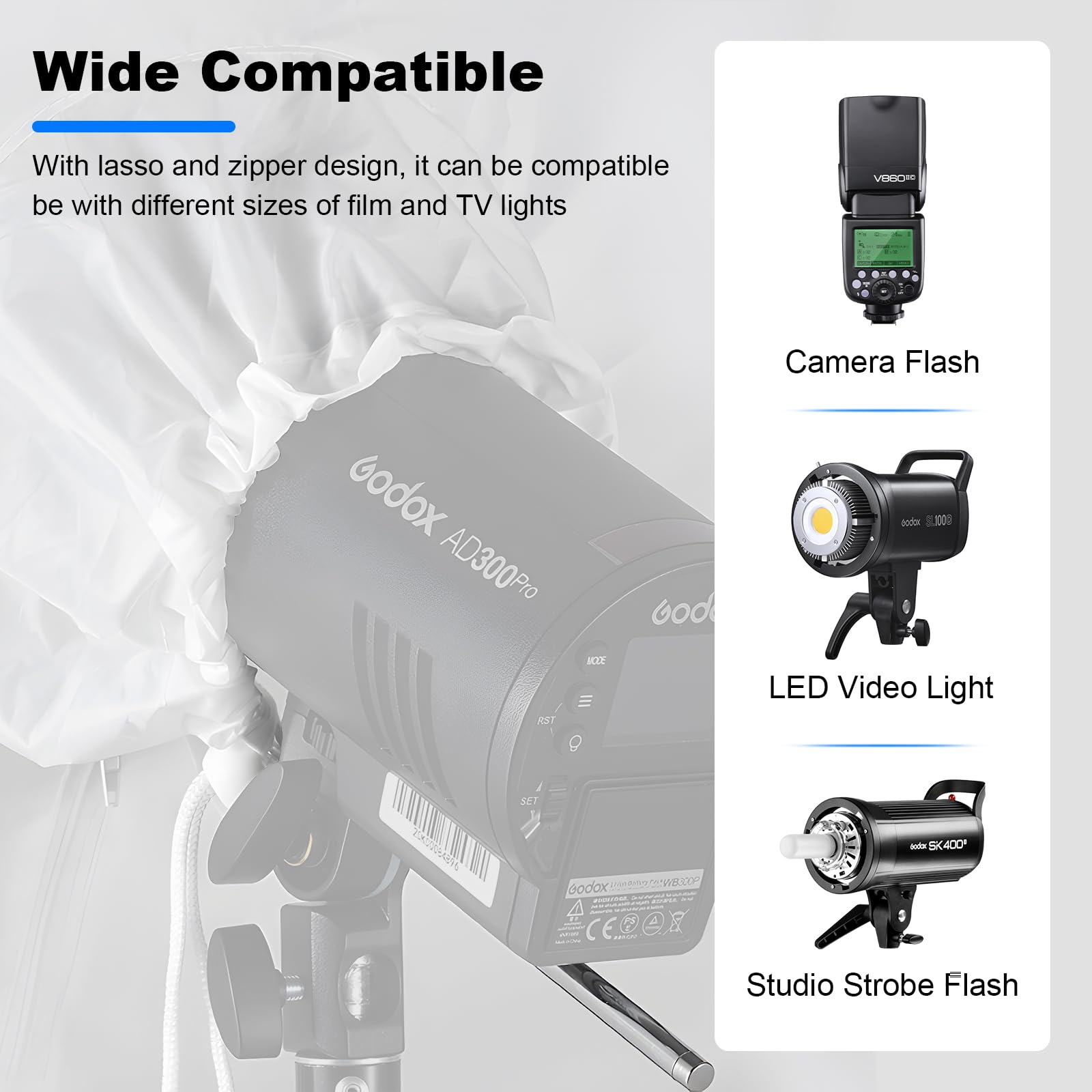Foto 4 pulgar | Paraguas Reflectante Godox Ub-105w 105 Cm Con Funda Difusora - Venta Internacional.