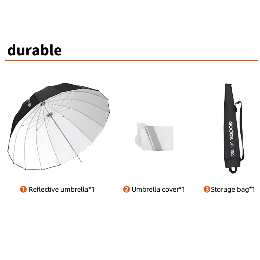 Foto 7 pulgar | Paraguas Reflectante Godox Ub-105w 105 Cm Con Funda Difusora - Venta Internacional.