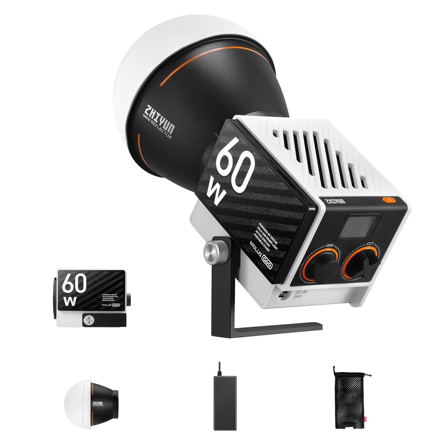 Foto 1 | Lámpara De Vídeo Zhiyun Molus G60 De 60 W Cob Led Cri≥96 Tlci≥97 - Venta Internacional.