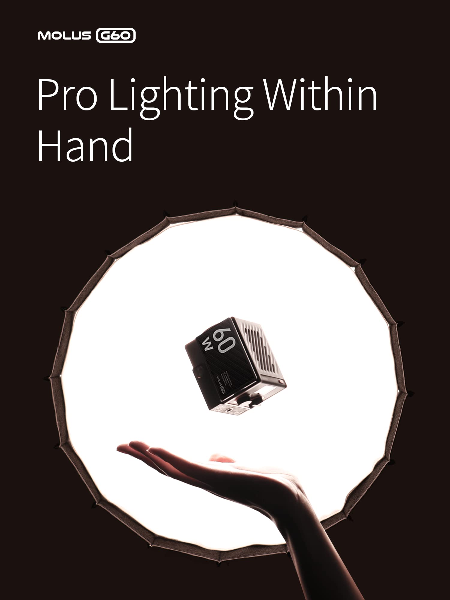 Foto 5 pulgar | Lámpara De Vídeo Zhiyun Molus G60 De 60 W Cob Led Cri≥96 Tlci≥97 - Venta Internacional.