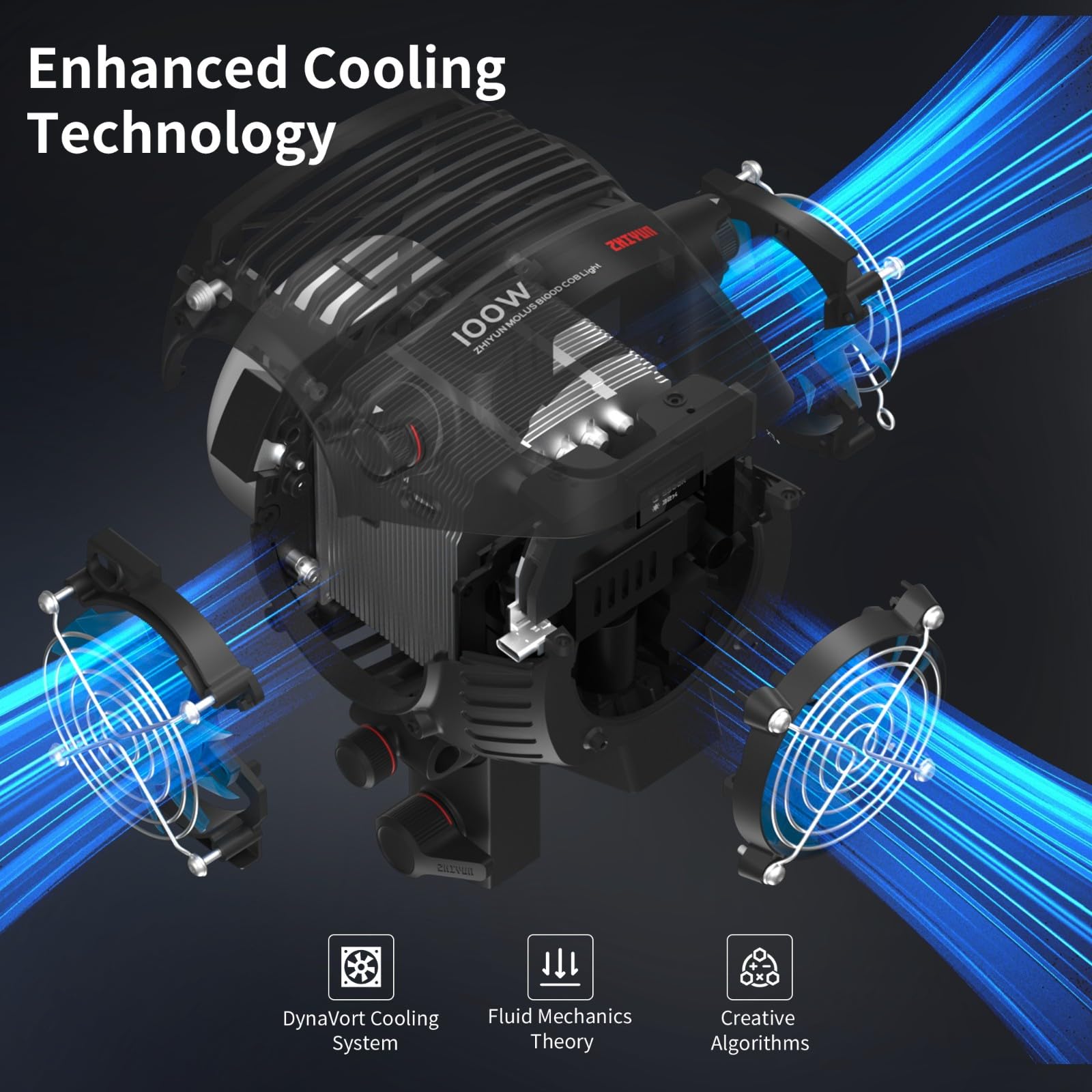 Foto 4 pulgar | Lámpara De Vídeo Zhiyun Molus B100 Led Cob De 100 W Con Soporte Bowens - Venta Internacional.