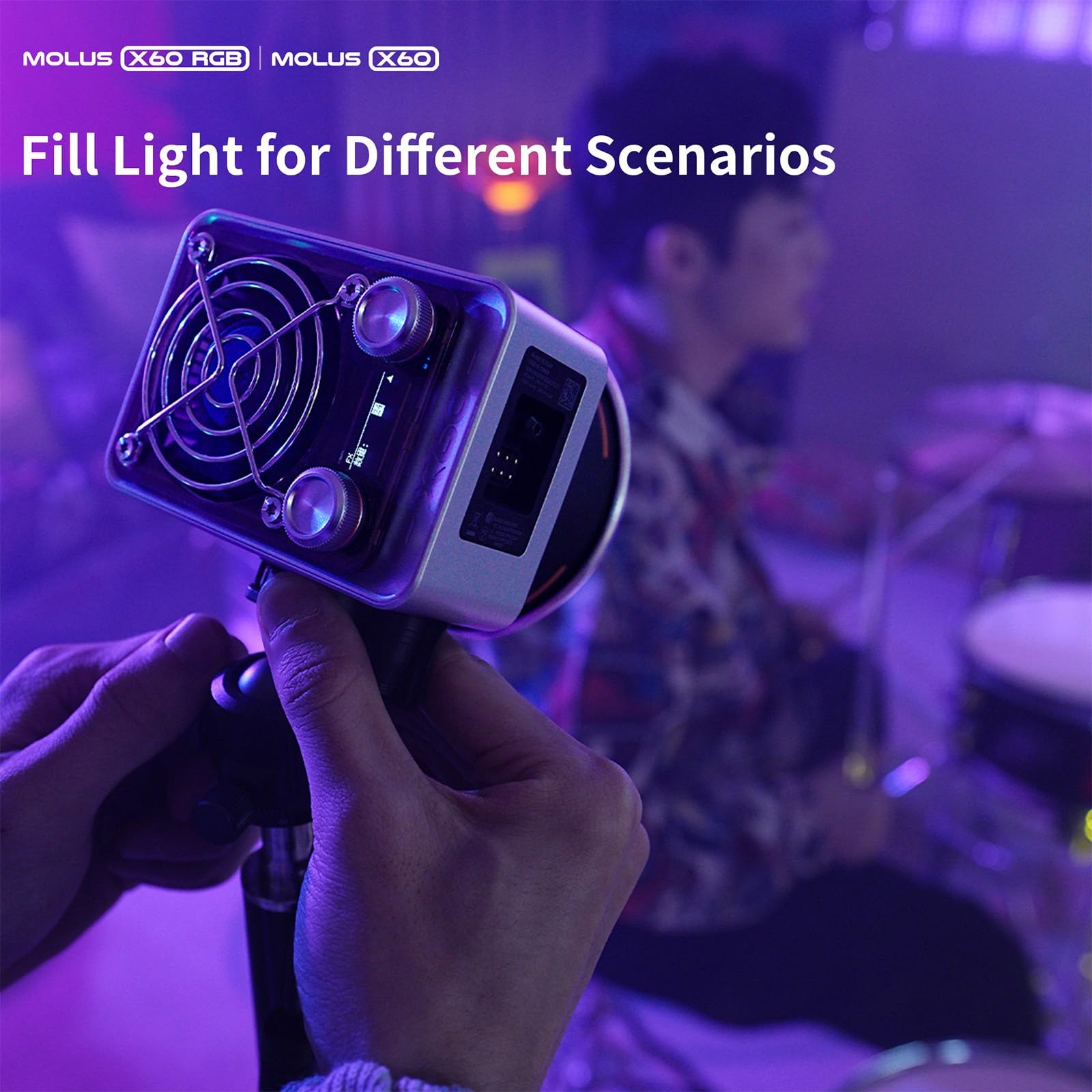 Foto 3 pulgar | Lámpara De Vídeo Zhiyun Molus X60 Combo Bicolor 60w 2700-6500k - Venta Internacional.