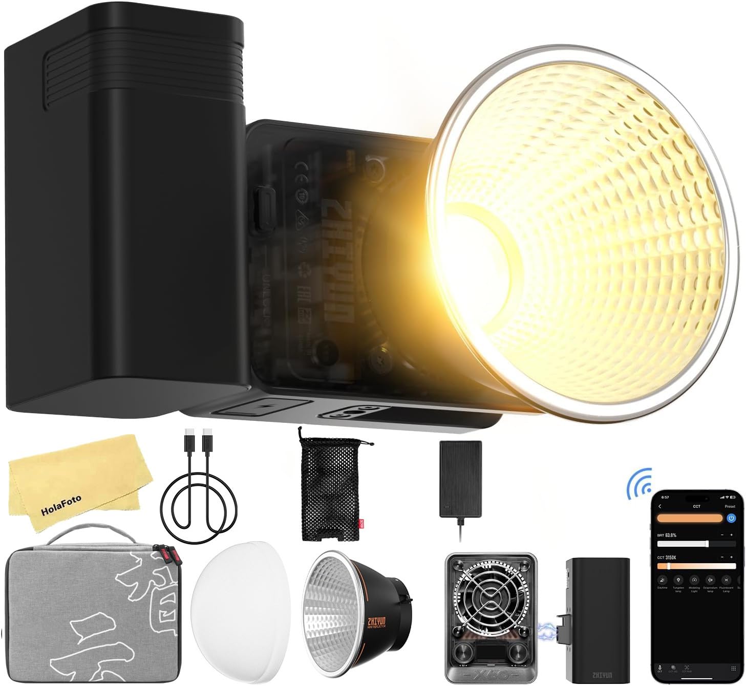 Foto 1 | Luz De Vídeo Led Zhiyun Molus X60 Combo 60 W Cri≥95 Tlci≥97 - Venta Internacional.