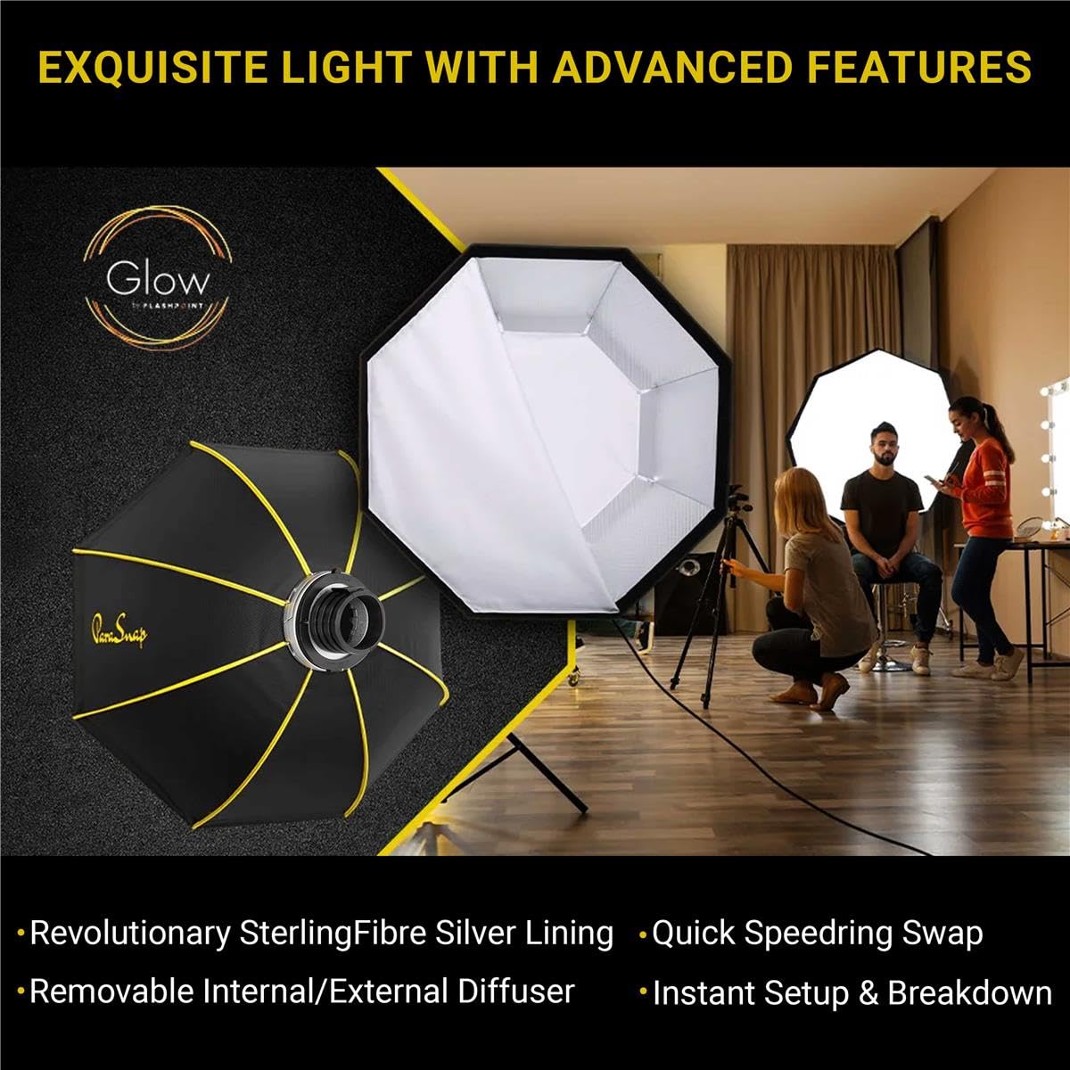 Foto 8 pulgar | Soporte Bowens De Fibra Esterlina Softbox Glow Parasnap De 36 Octas - Venta Internacional.