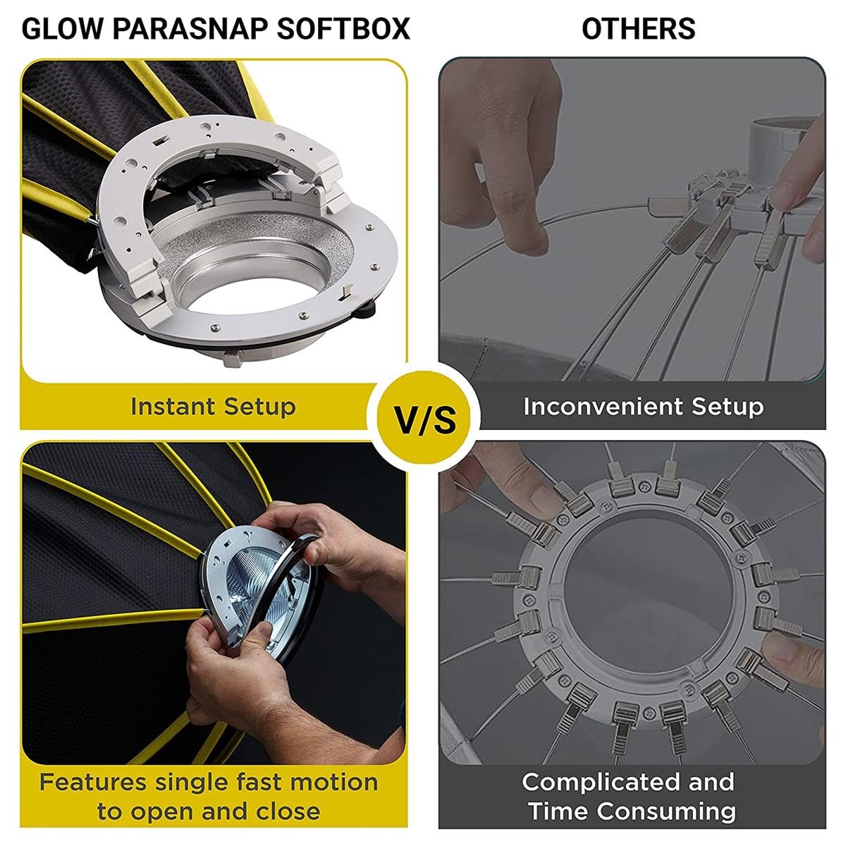 Foto 4 pulgar | Soporte Soft Box Glow Parasnap 44 Octa De Fibra De Ley Bowens - Venta Internacional.