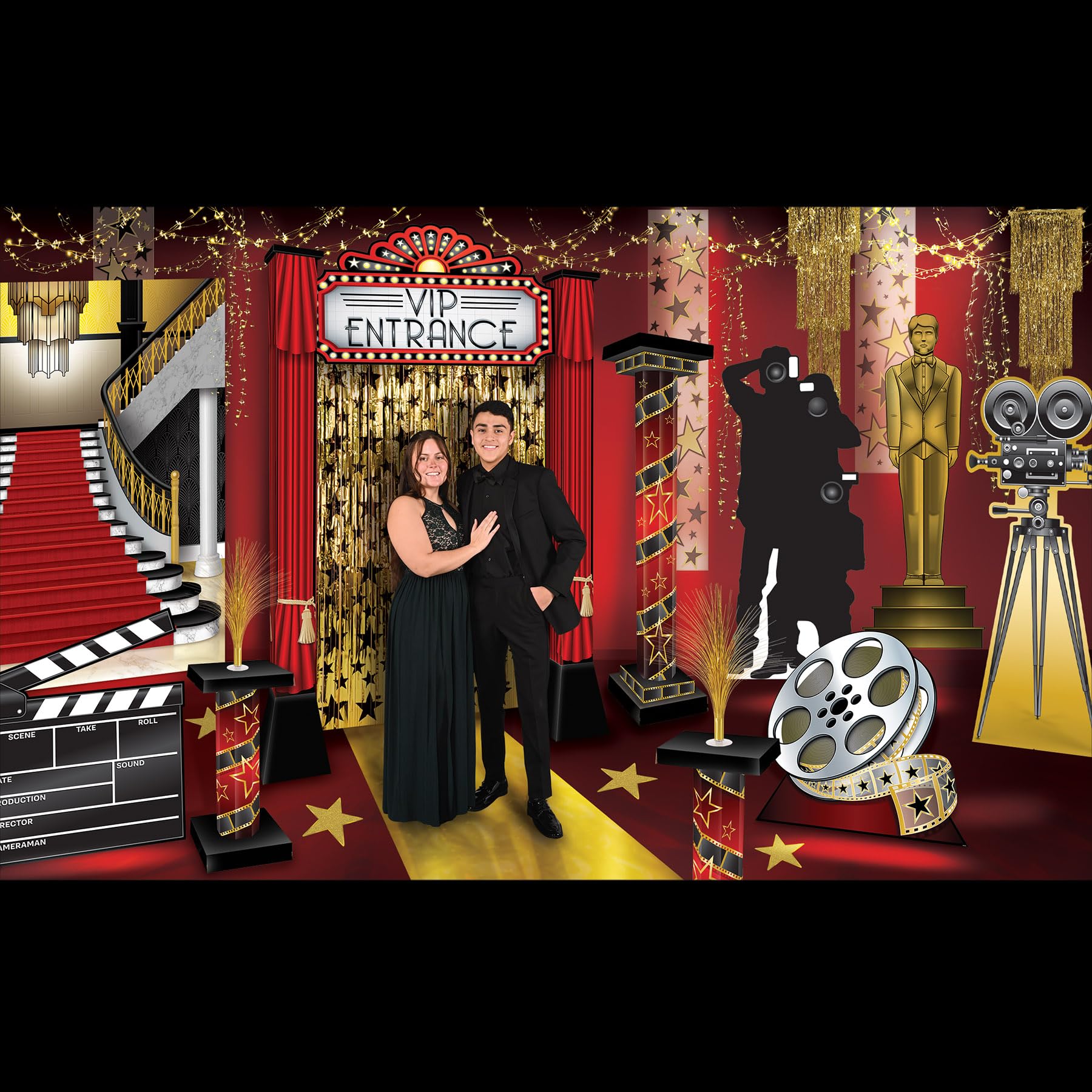 Foto 4 | Cámara De Cine Stand-up Beistle Red Carpet, 6 Pies X 33 Pulgadas, Cartón - Venta Internacional.