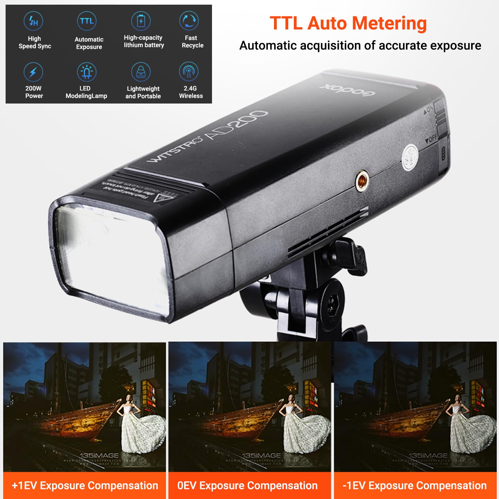Foto 4 pulgar | Linterna Godox Ad200, 200 W, 2,4 G, Ttl 1/8000 Hss, Luz Única - Venta Internacional.