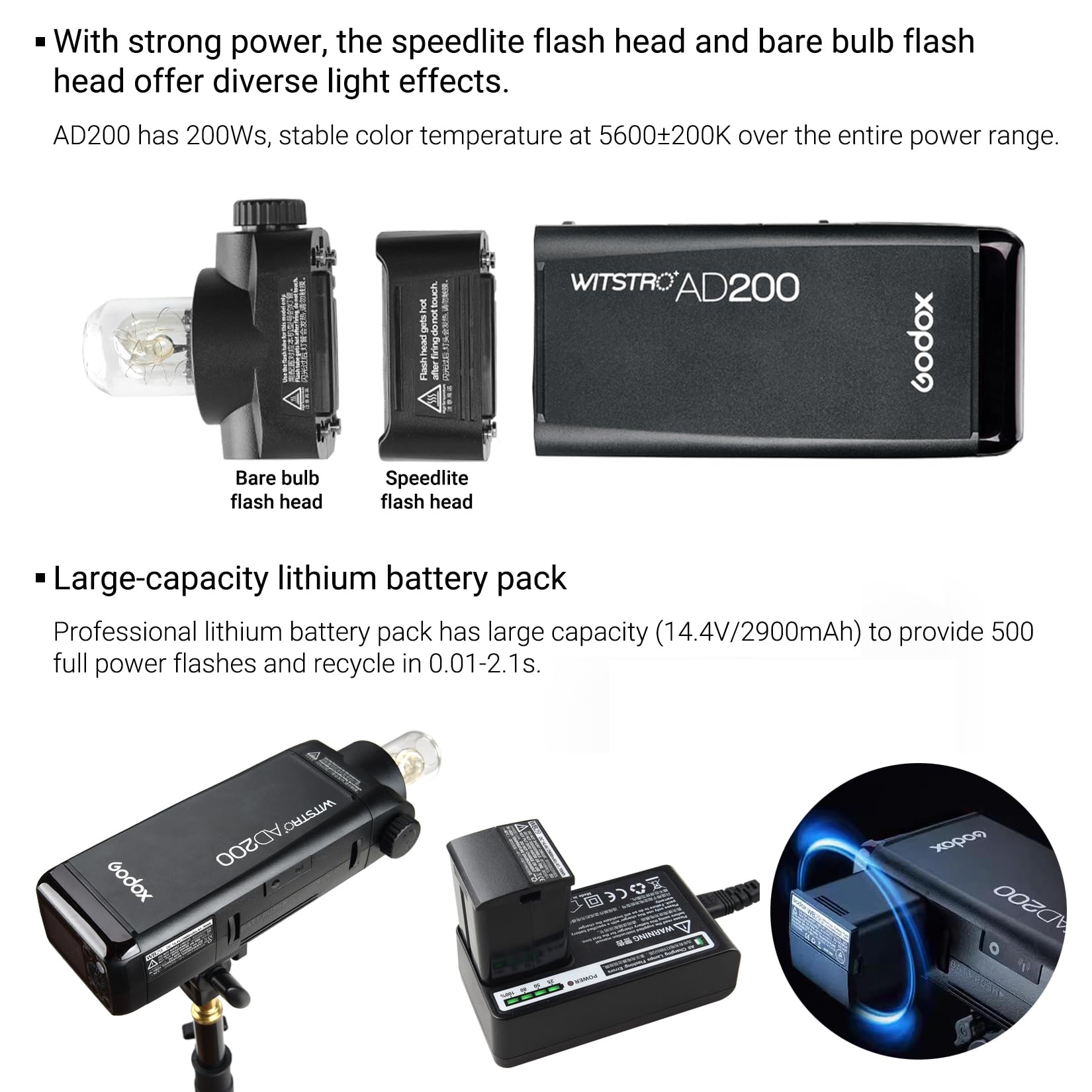 Foto 7 pulgar | Linterna Godox Ad200, 200 W, 2,4 G, Ttl 1/8000 Hss, Luz Única - Venta Internacional.