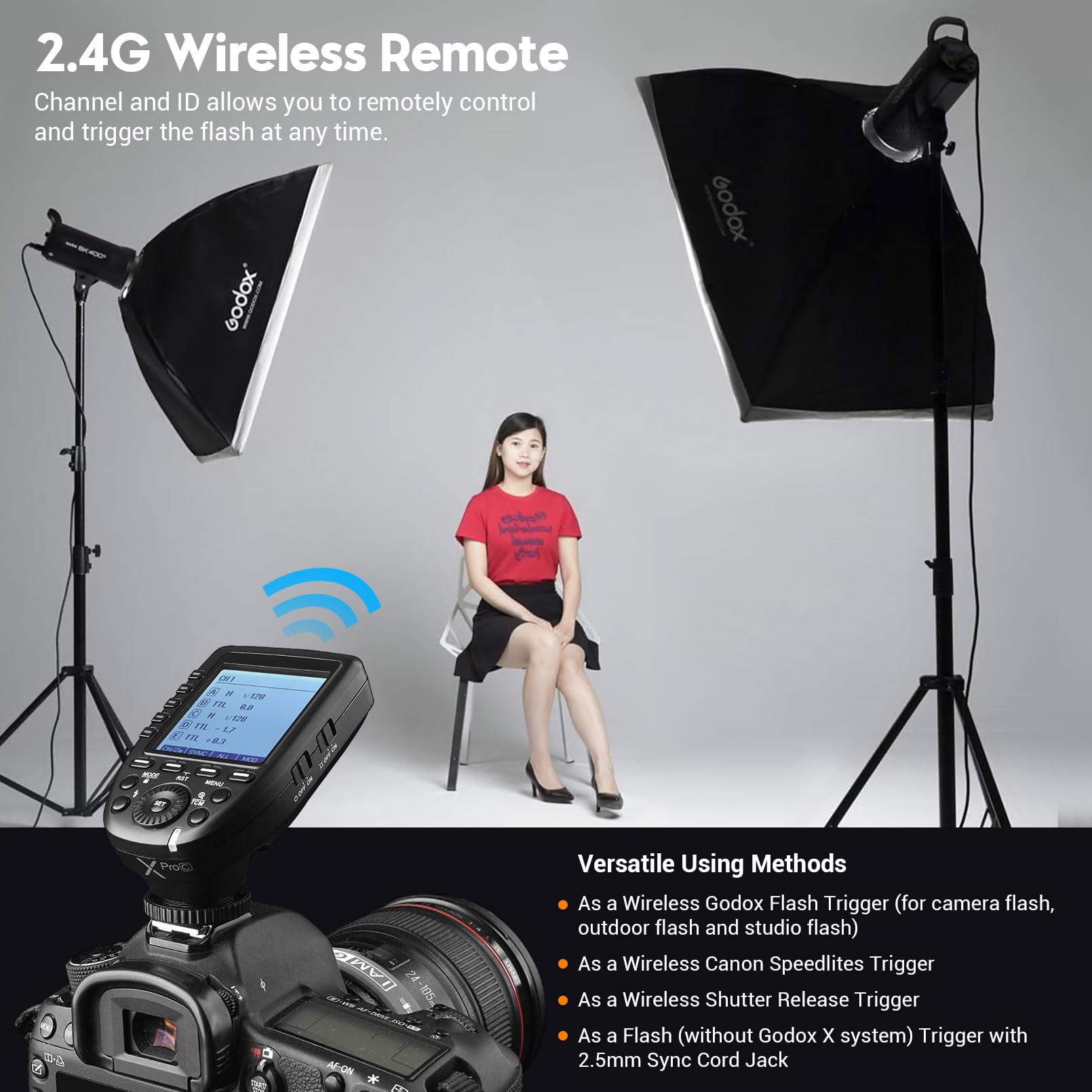 Foto 5 pulgar | Disparador De Flash Inalámbrico Godox Xpro-c Ttl Para Cámara Canon - Venta Internacional.