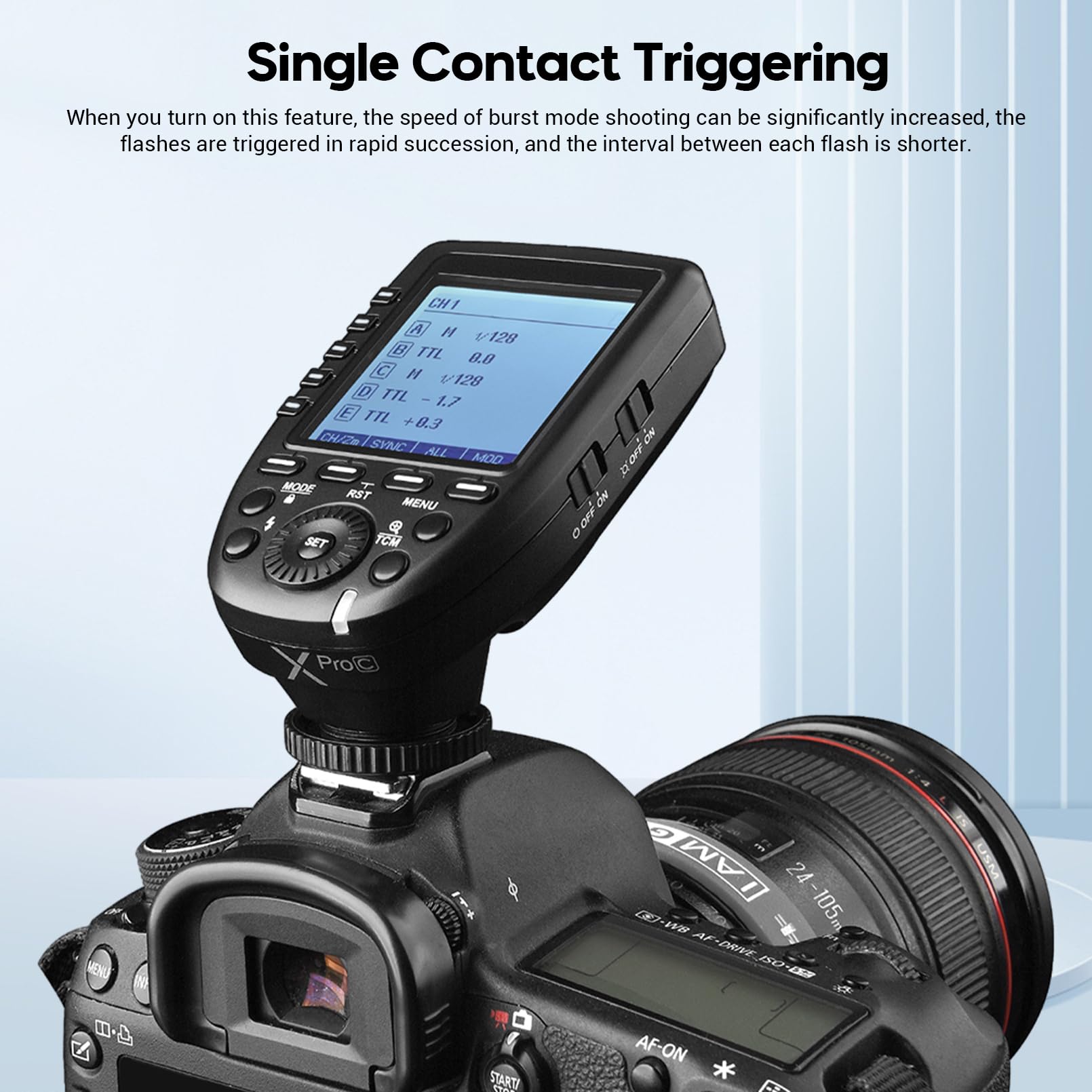 Foto 6 pulgar | Disparador De Flash Inalámbrico Godox Xpro-c Ttl Para Cámara Canon - Venta Internacional.