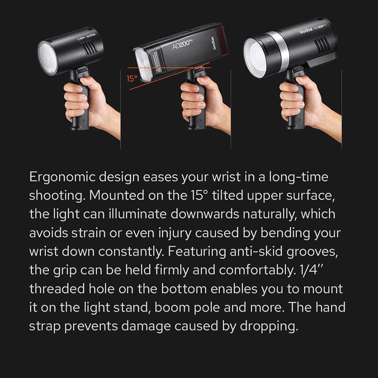 Foto 7 pulgar | Flash Grip Godox Fg-100 Con Soporte Speedlite Para Ad300 Pro - Venta Internacional.