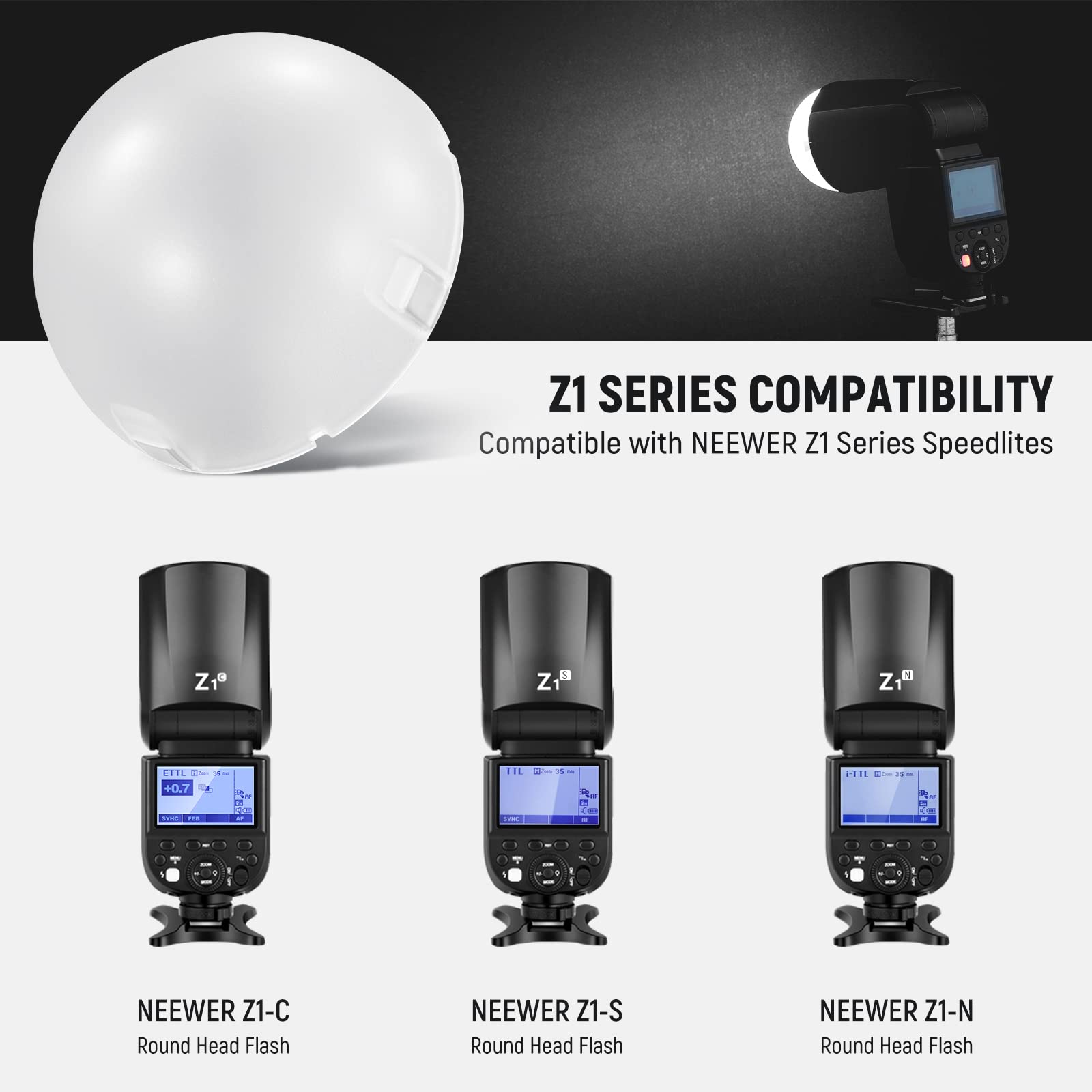 Foto 6 pulgar | Difusor De Cúpula Magnética Neewer Para Z2 Z1 Speedlite Flash - Venta Internacional.